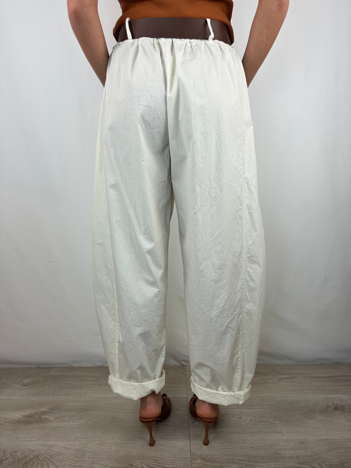 PANTALONE BURRO IN COTONE