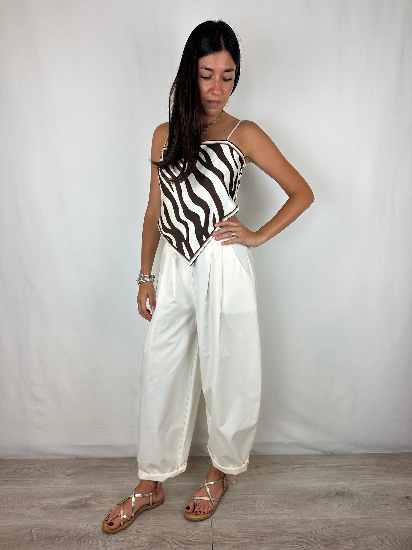 TOP FOULARD ANIMALIER