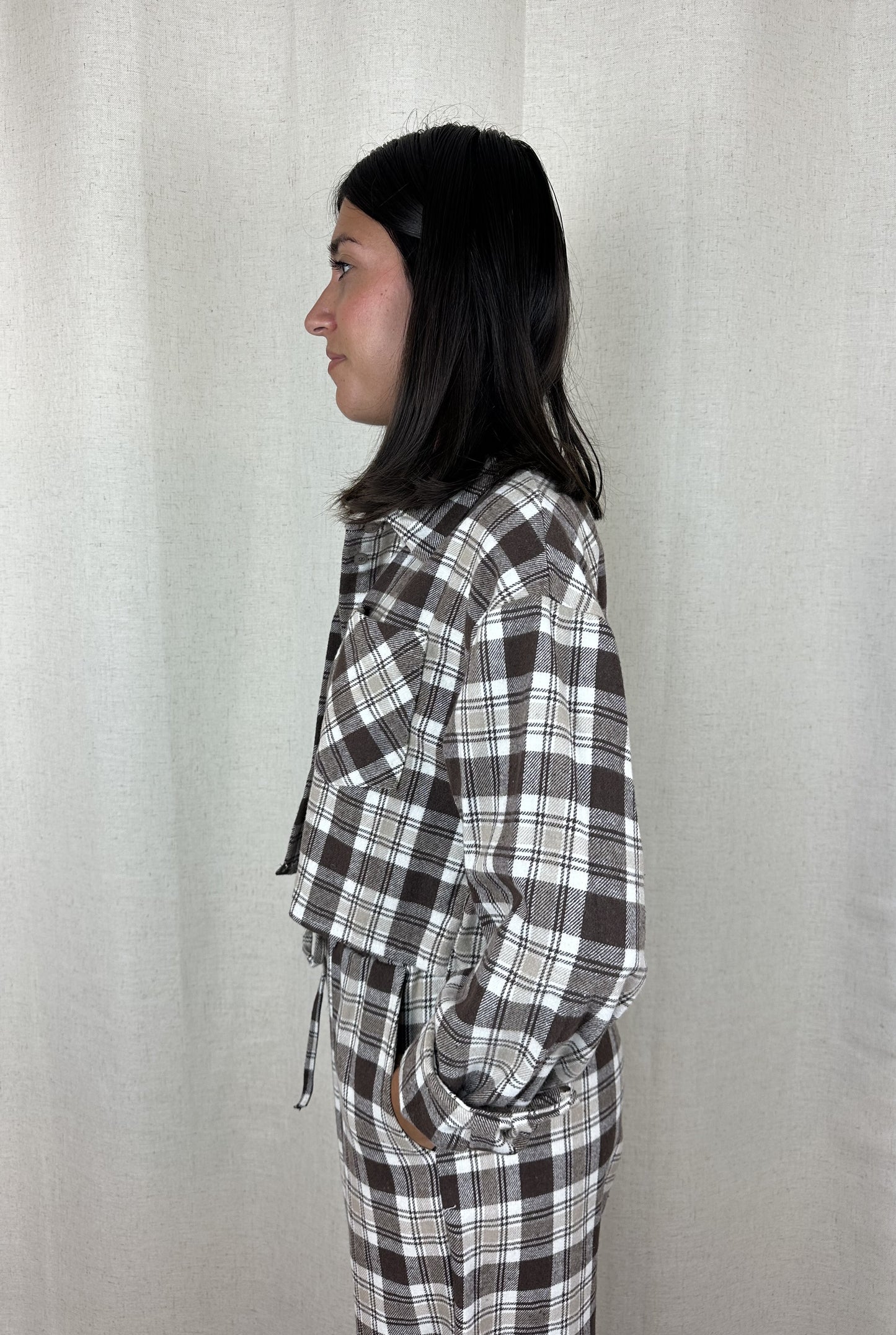 CAMICIA QUADRI CROP