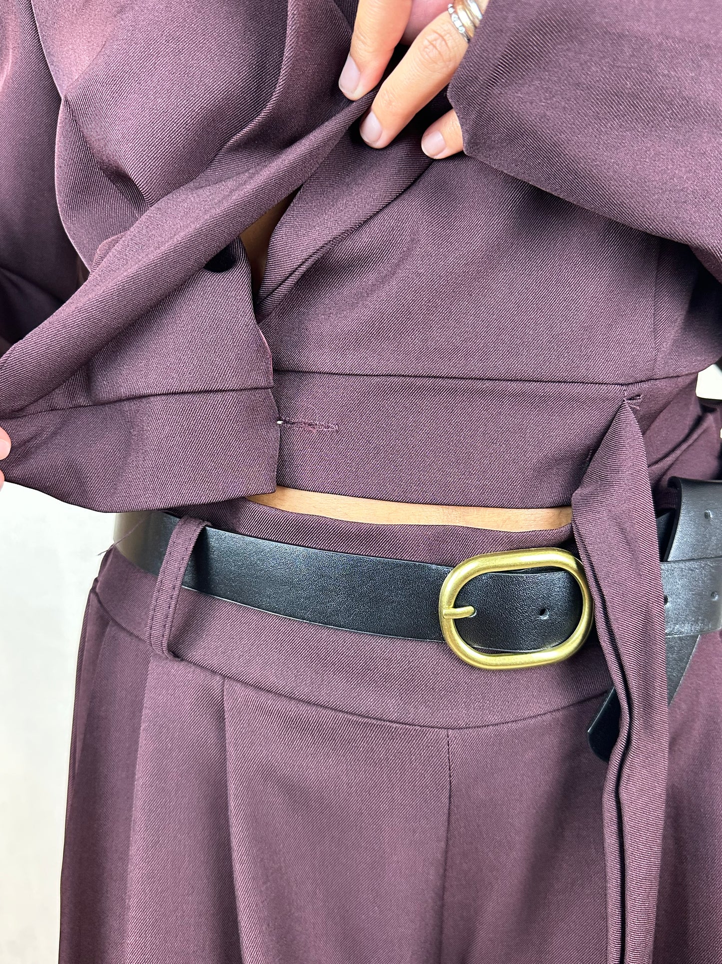 BLAZER CROP INCROCIATO VINACCIA