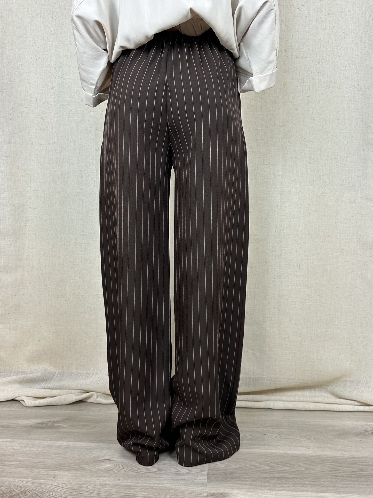 PANTALONI MARRONI GESSATI