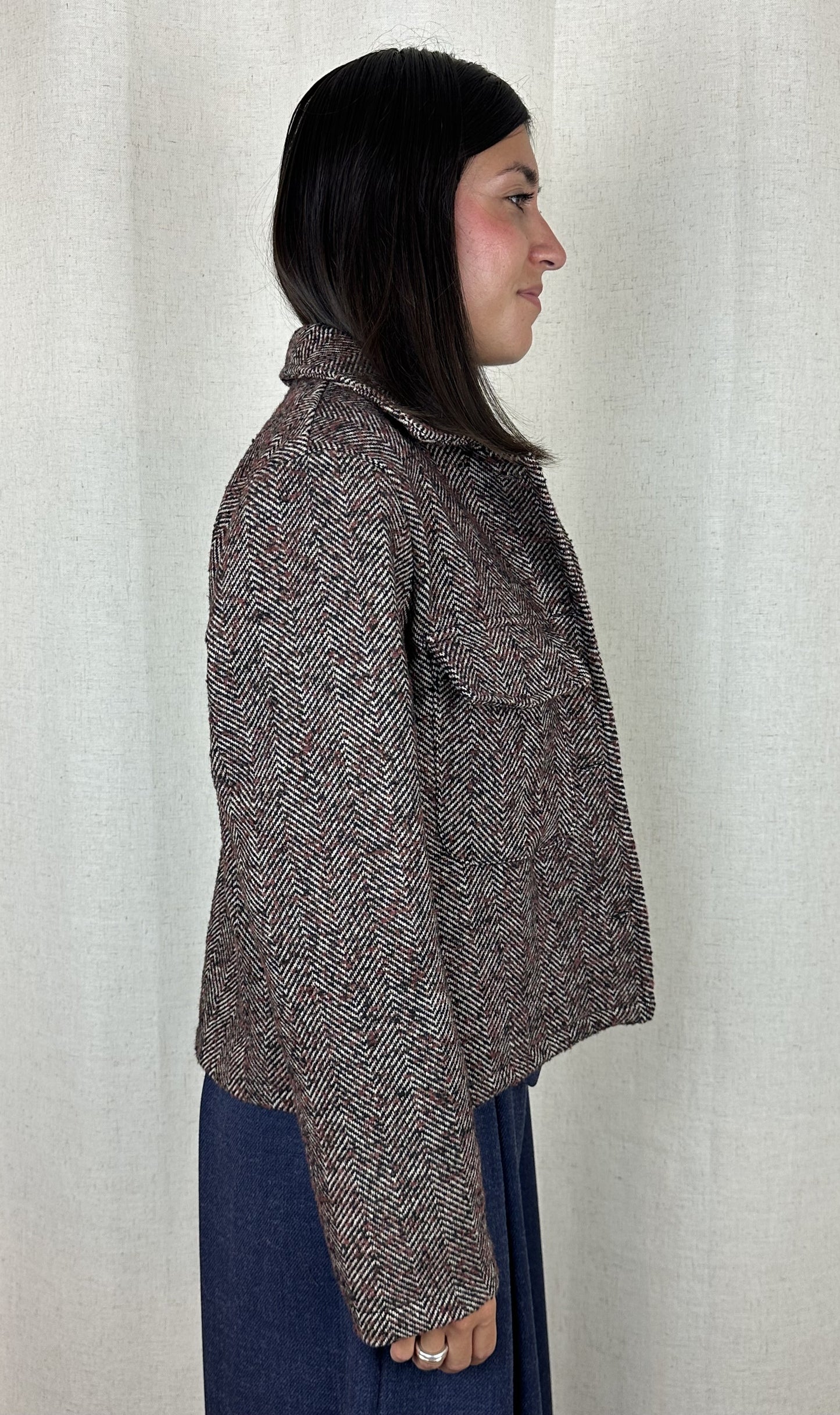 GIACCA SPIGATA BURGUNDY
