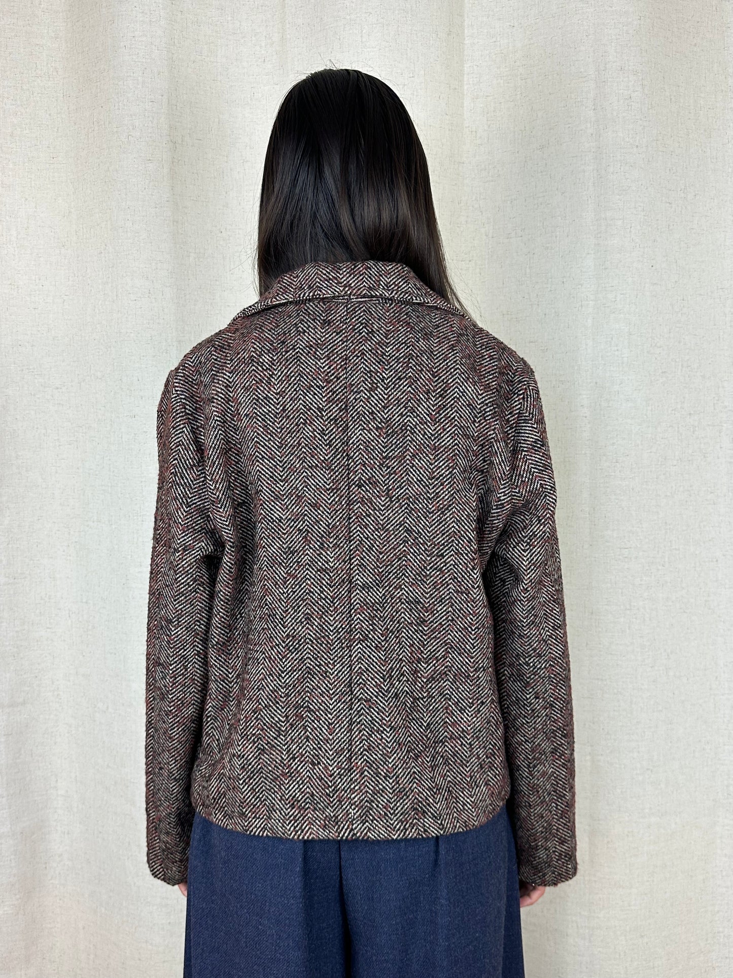 GIACCA SPIGATA BURGUNDY