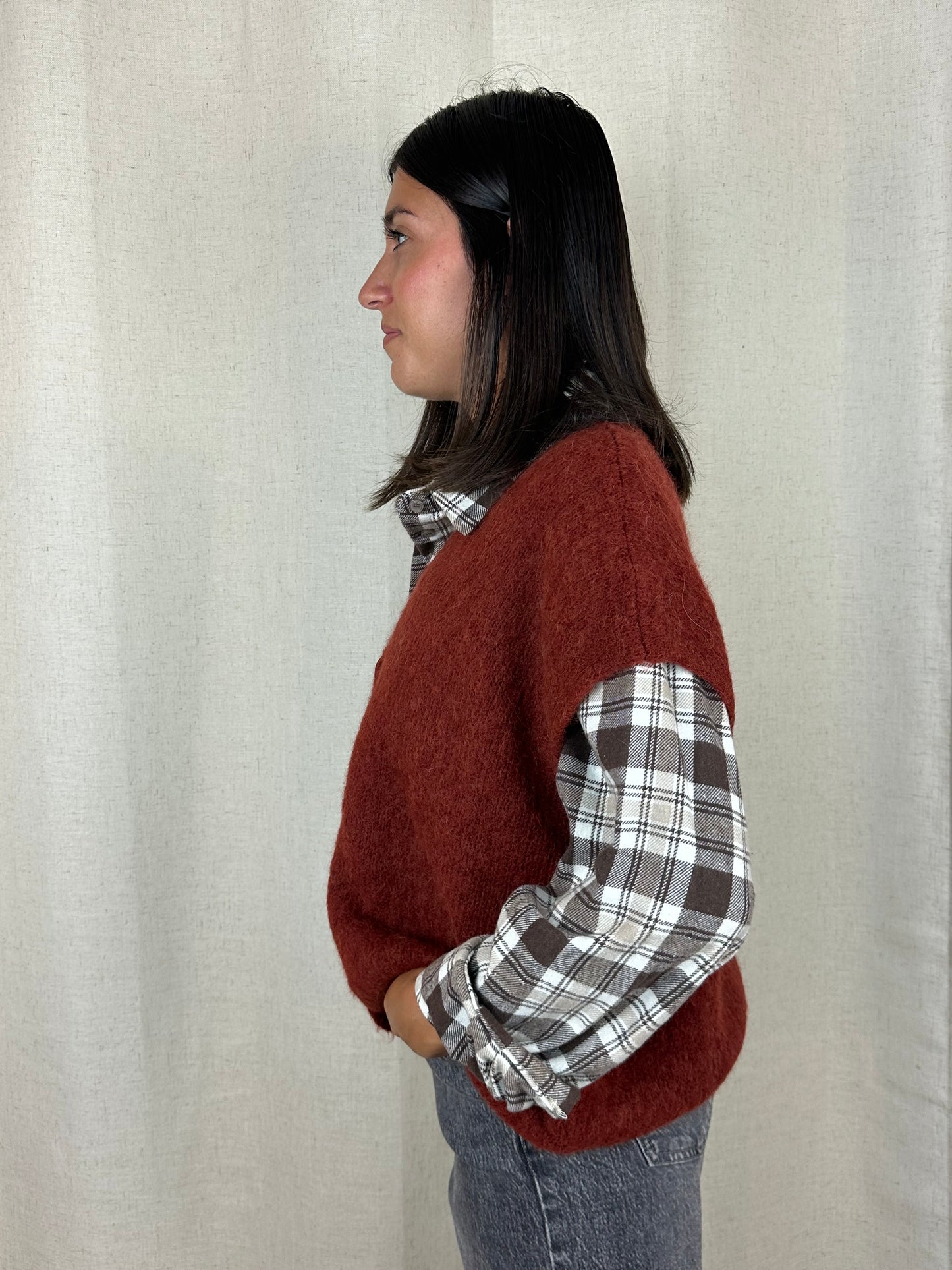 GILET BOTTONI RUGGINE