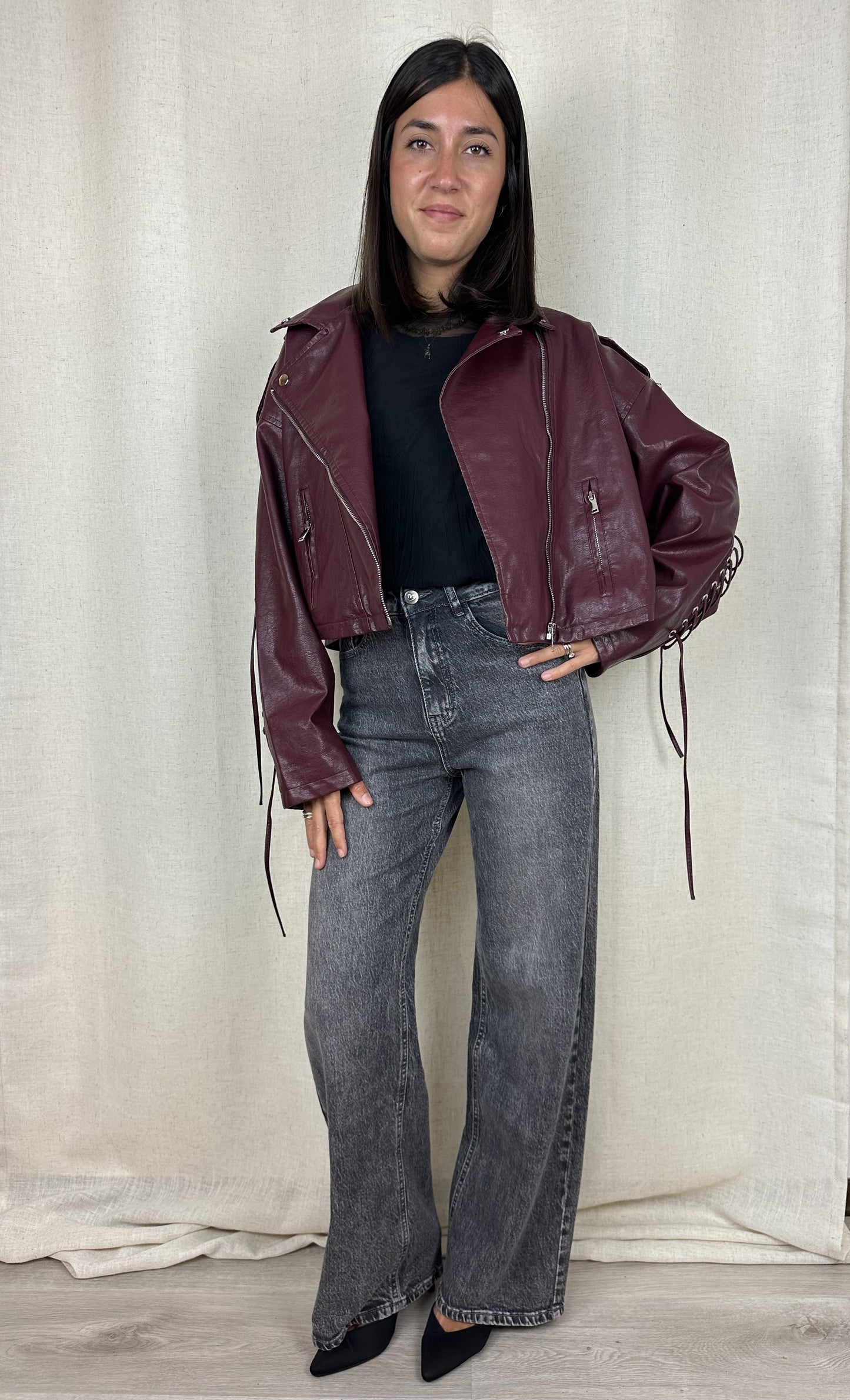 CHIODO ECOPELLE BURGUNDY