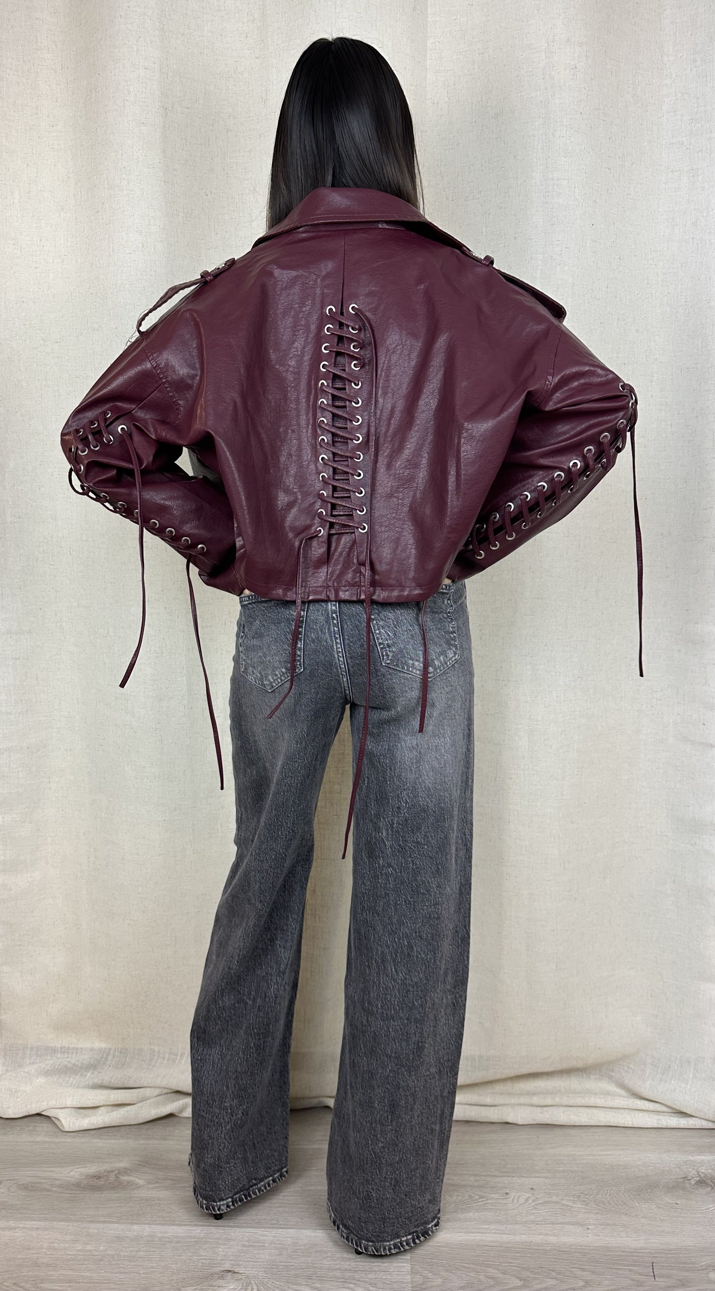 CHIODO ECOPELLE BURGUNDY