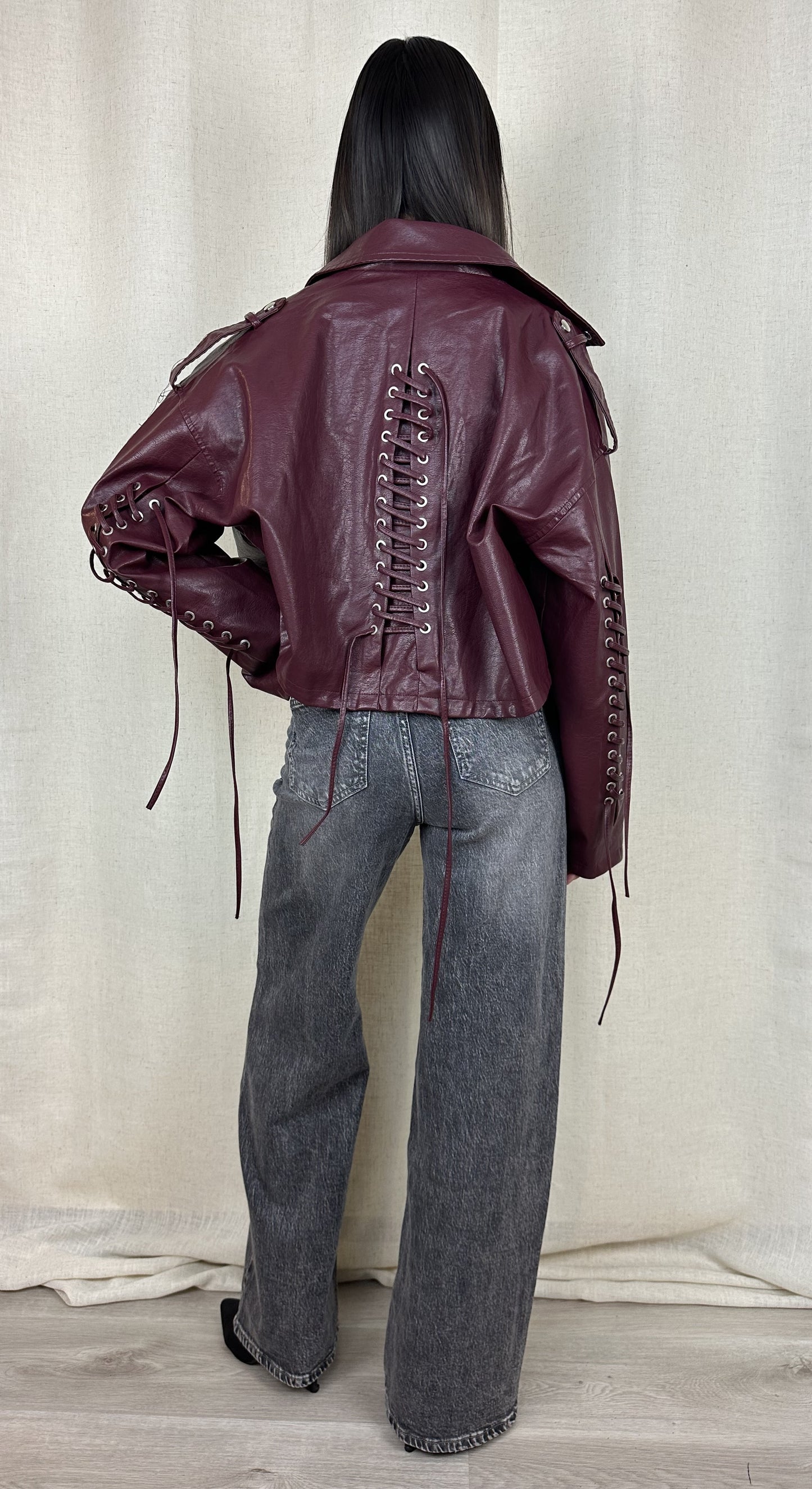 CHIODO ECOPELLE BURGUNDY