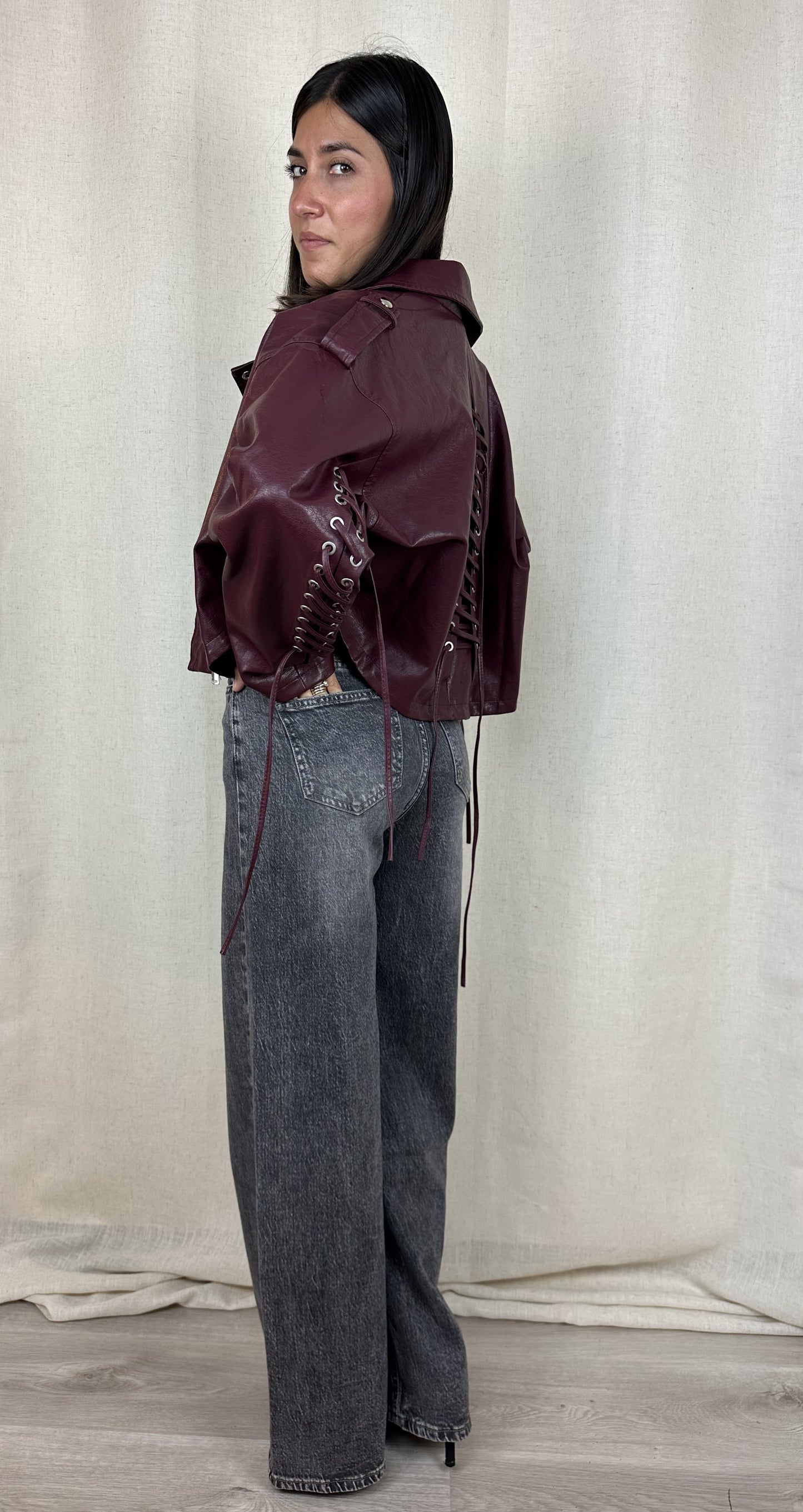 CHIODO ECOPELLE BURGUNDY