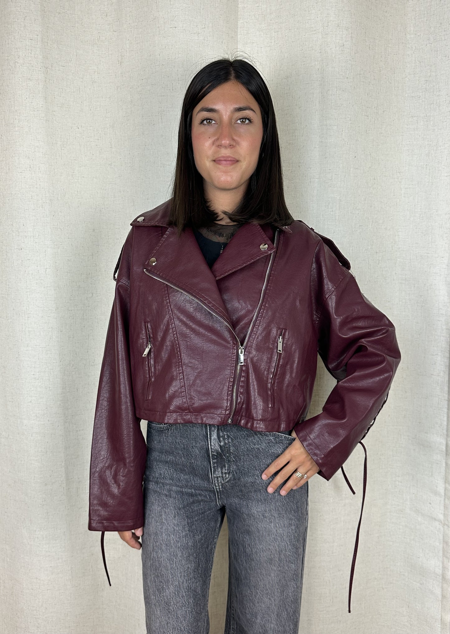 CHIODO ECOPELLE BURGUNDY