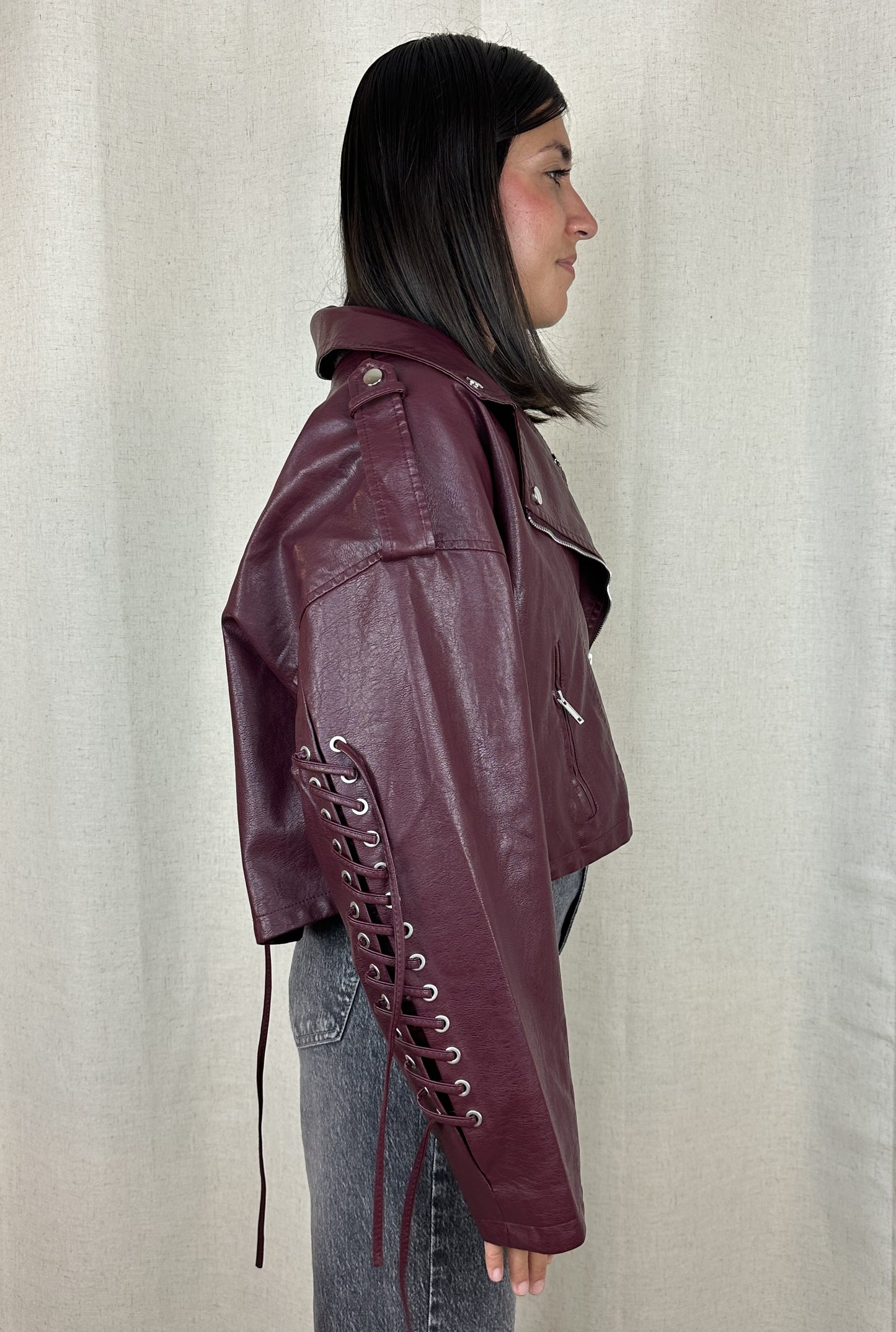 CHIODO ECOPELLE BURGUNDY