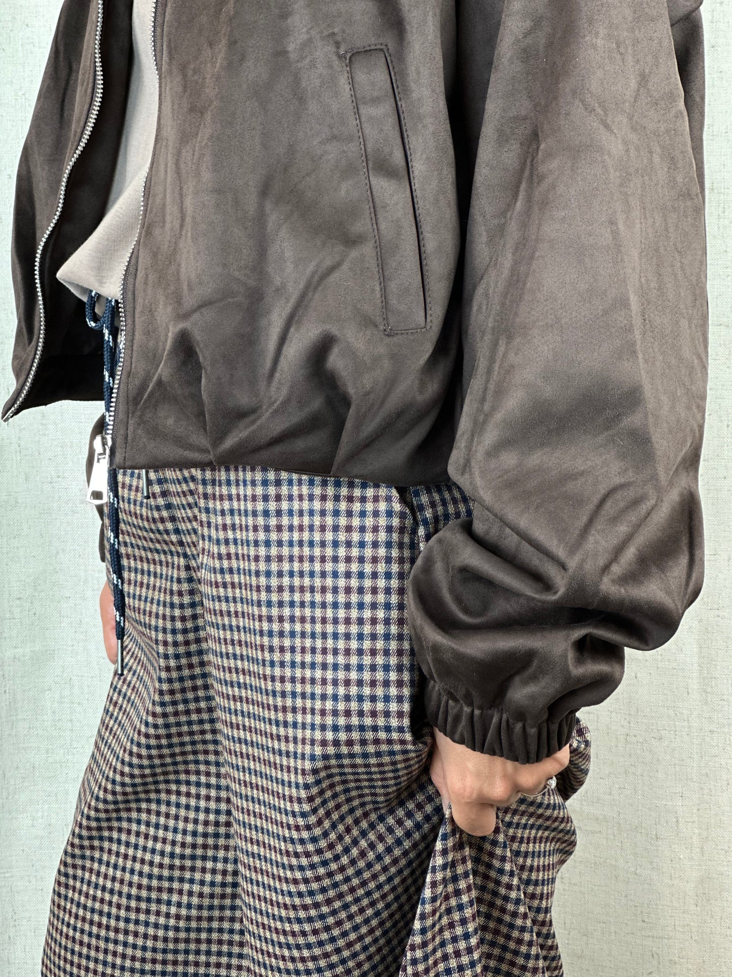 BOMBER MARRONE SUEDE