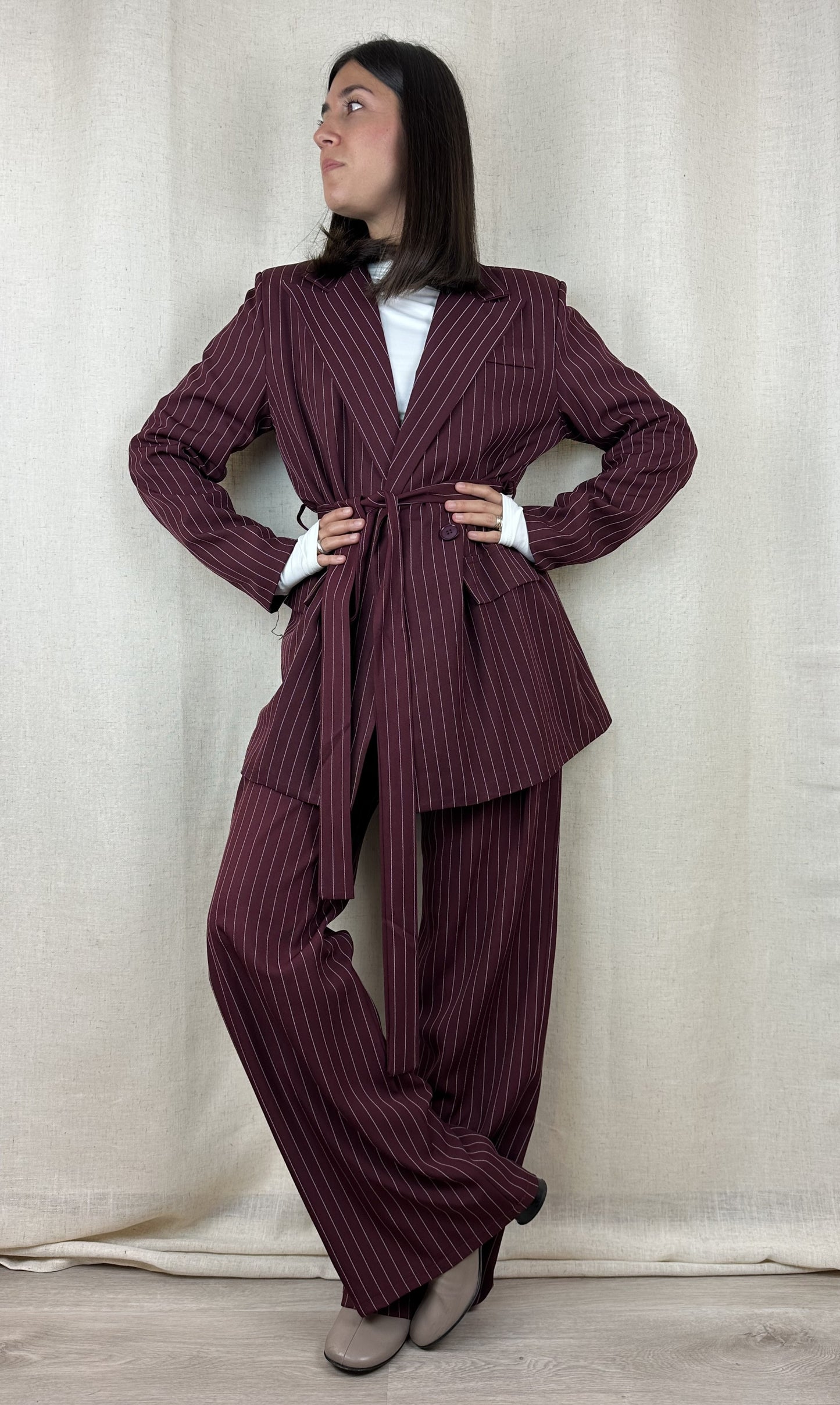 COMPLETO BURGUNDY GESSATO