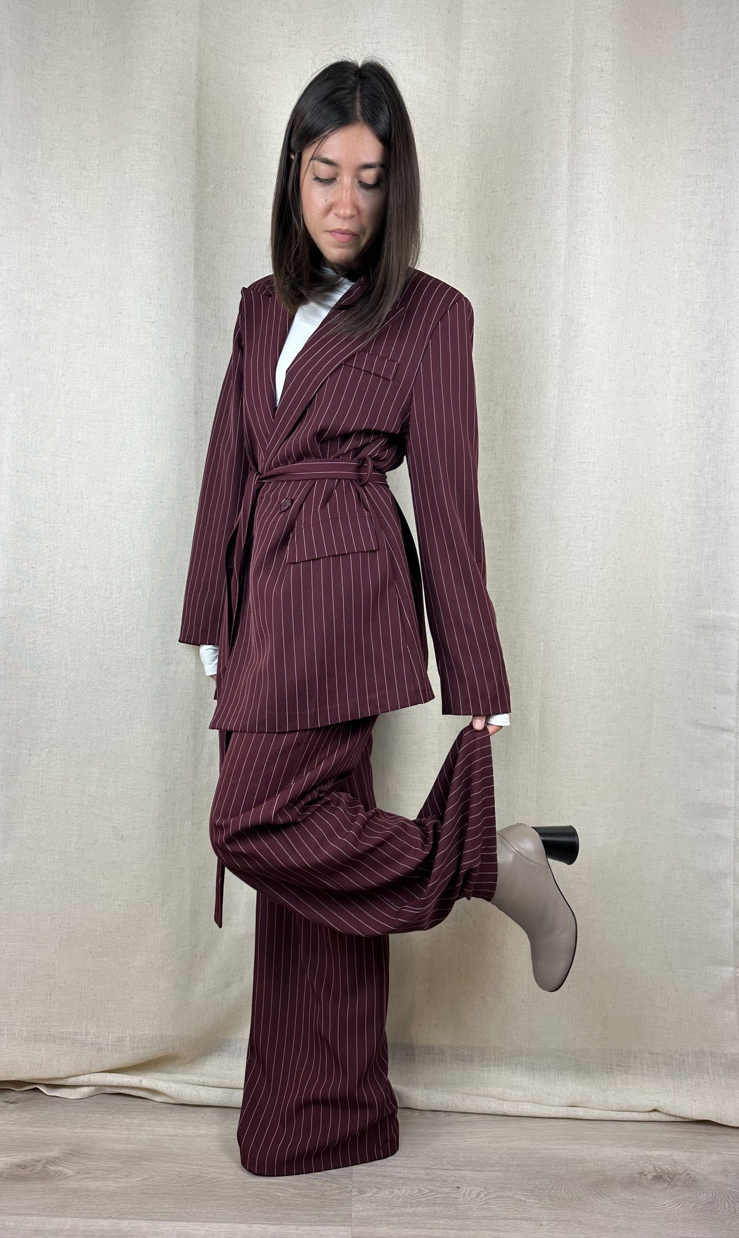 COMPLETO BURGUNDY GESSATO