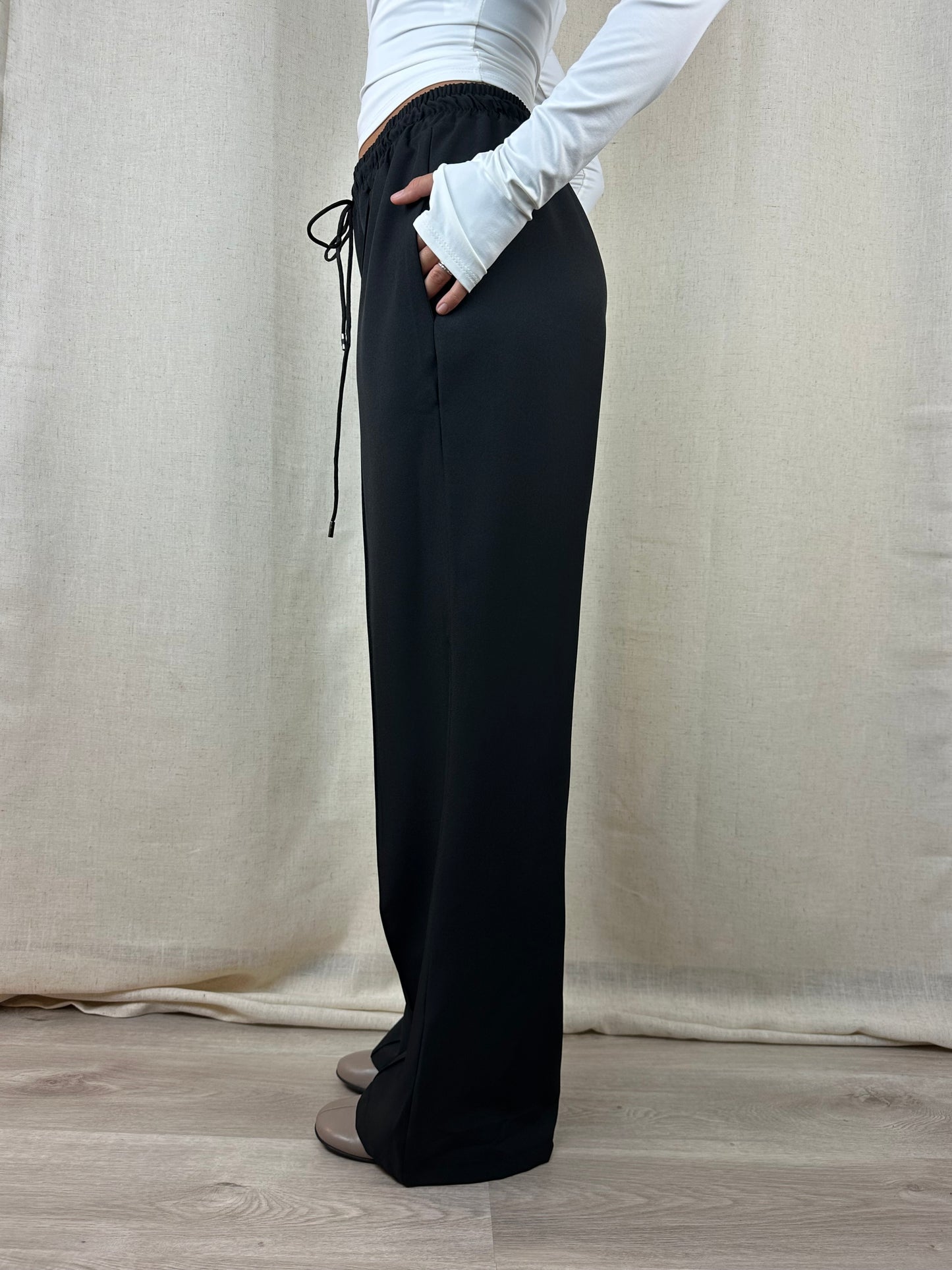 PANTALONE NERO CUCITURA