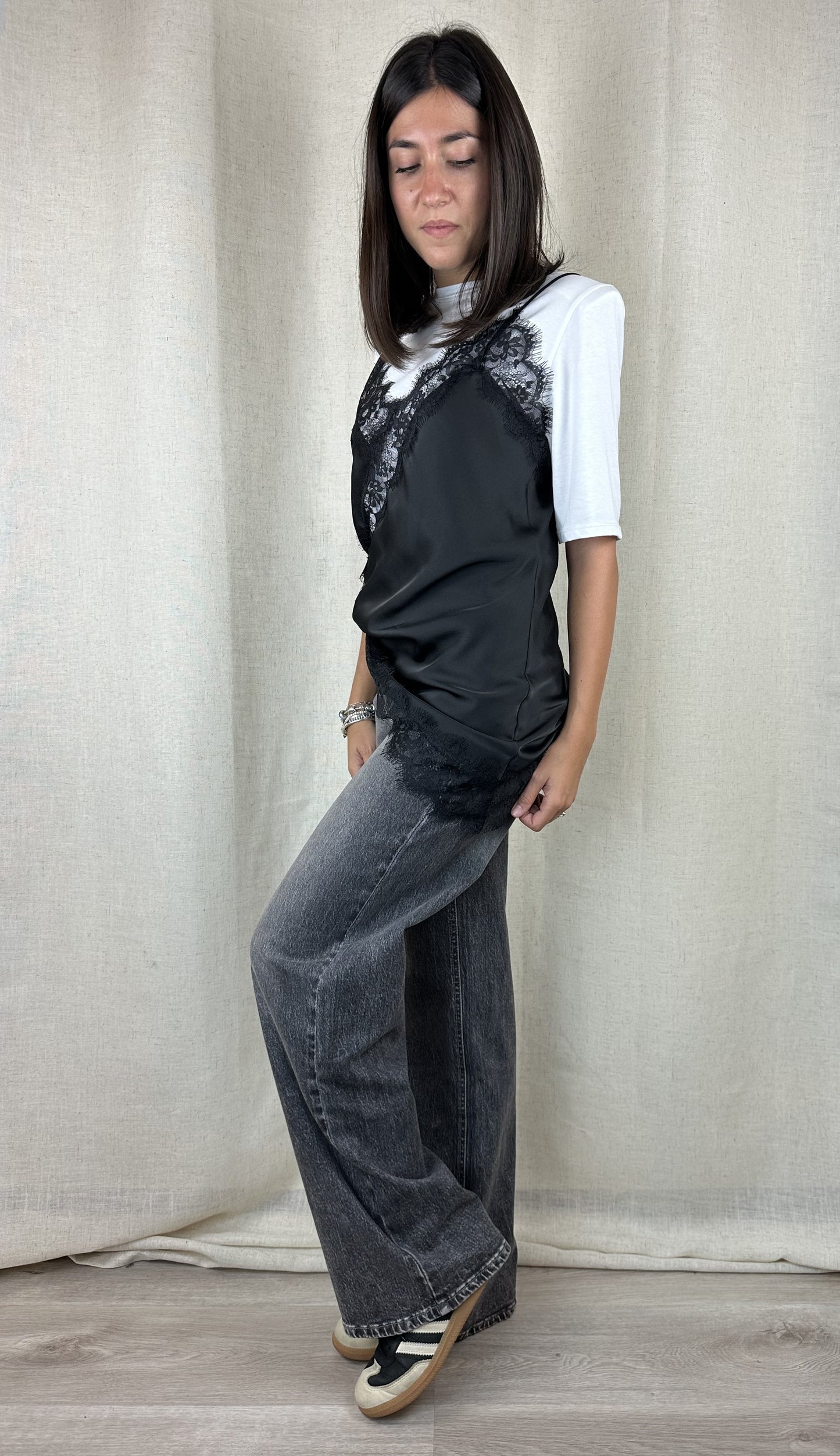 CANOTTA SATIN PIZZO