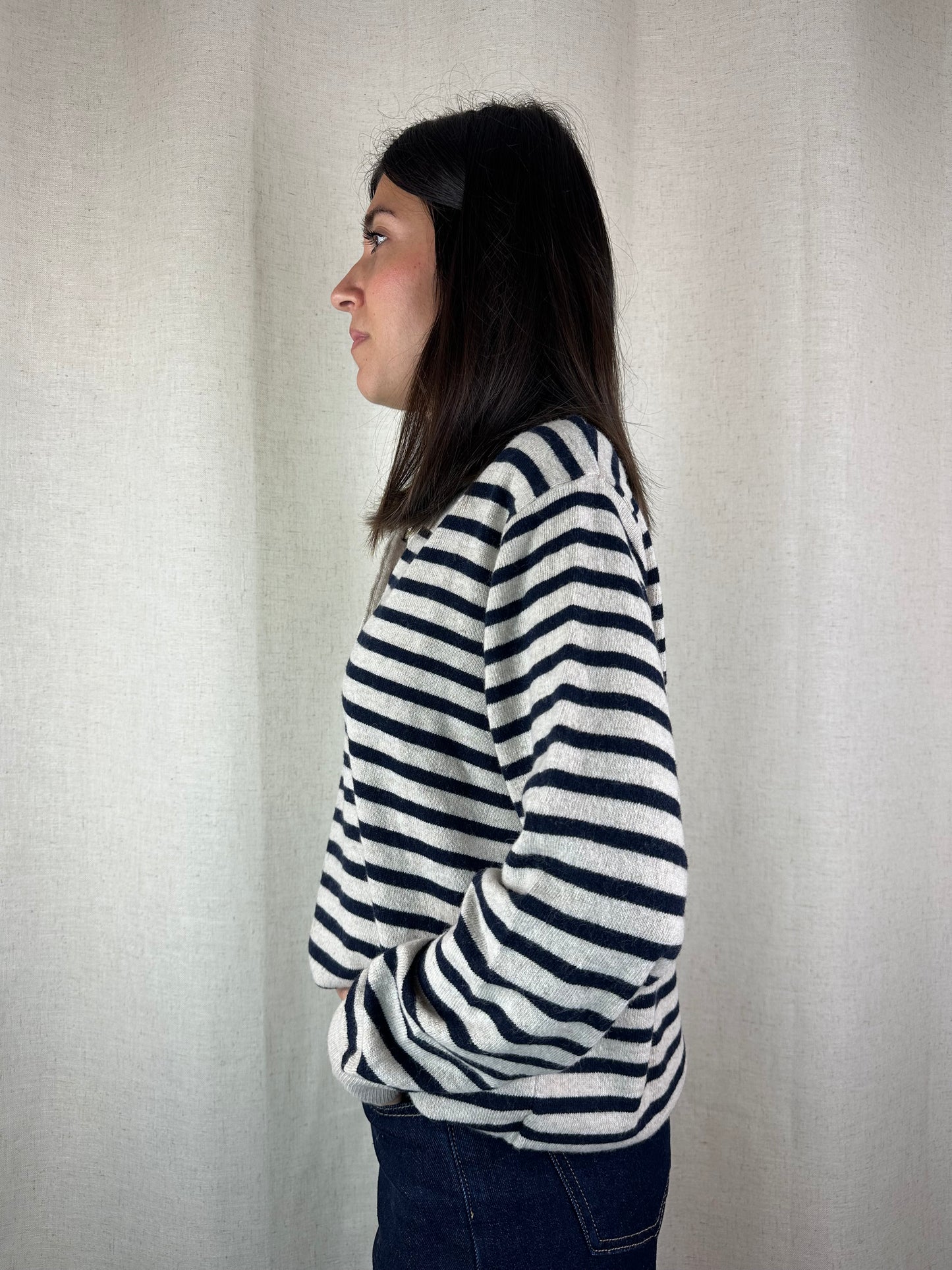 MAGLIONCINO POLO RIGHE BLU