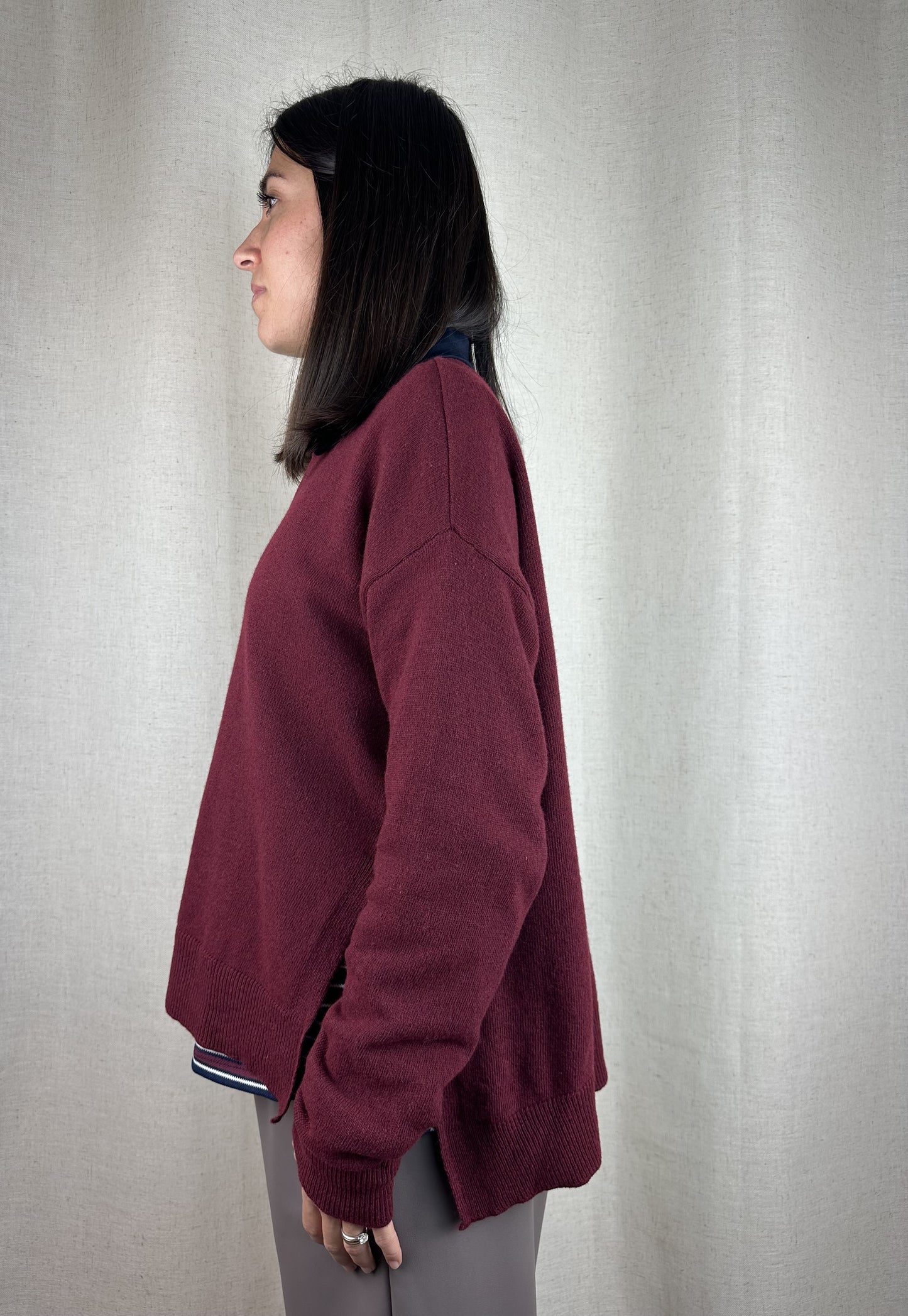 MAGLIONCINO BORDEAUX LANA