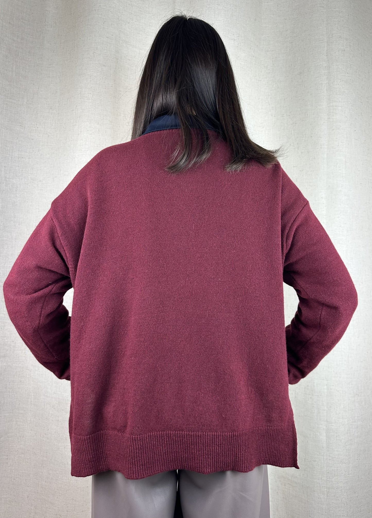MAGLIONCINO BORDEAUX LANA