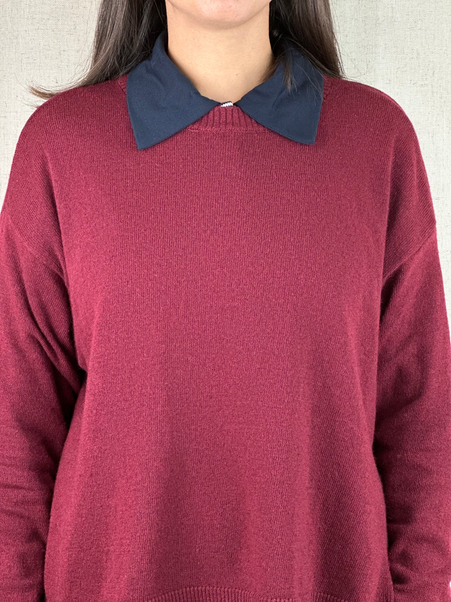MAGLIONCINO BORDEAUX LANA