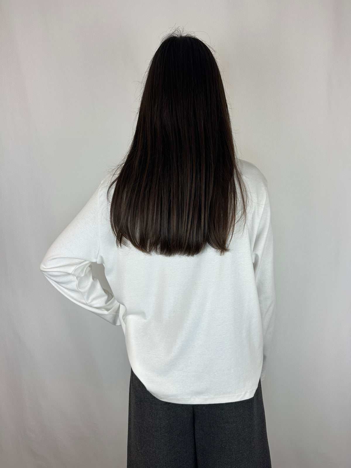 MAGLIA BIANCA M|LUNGA COTONE