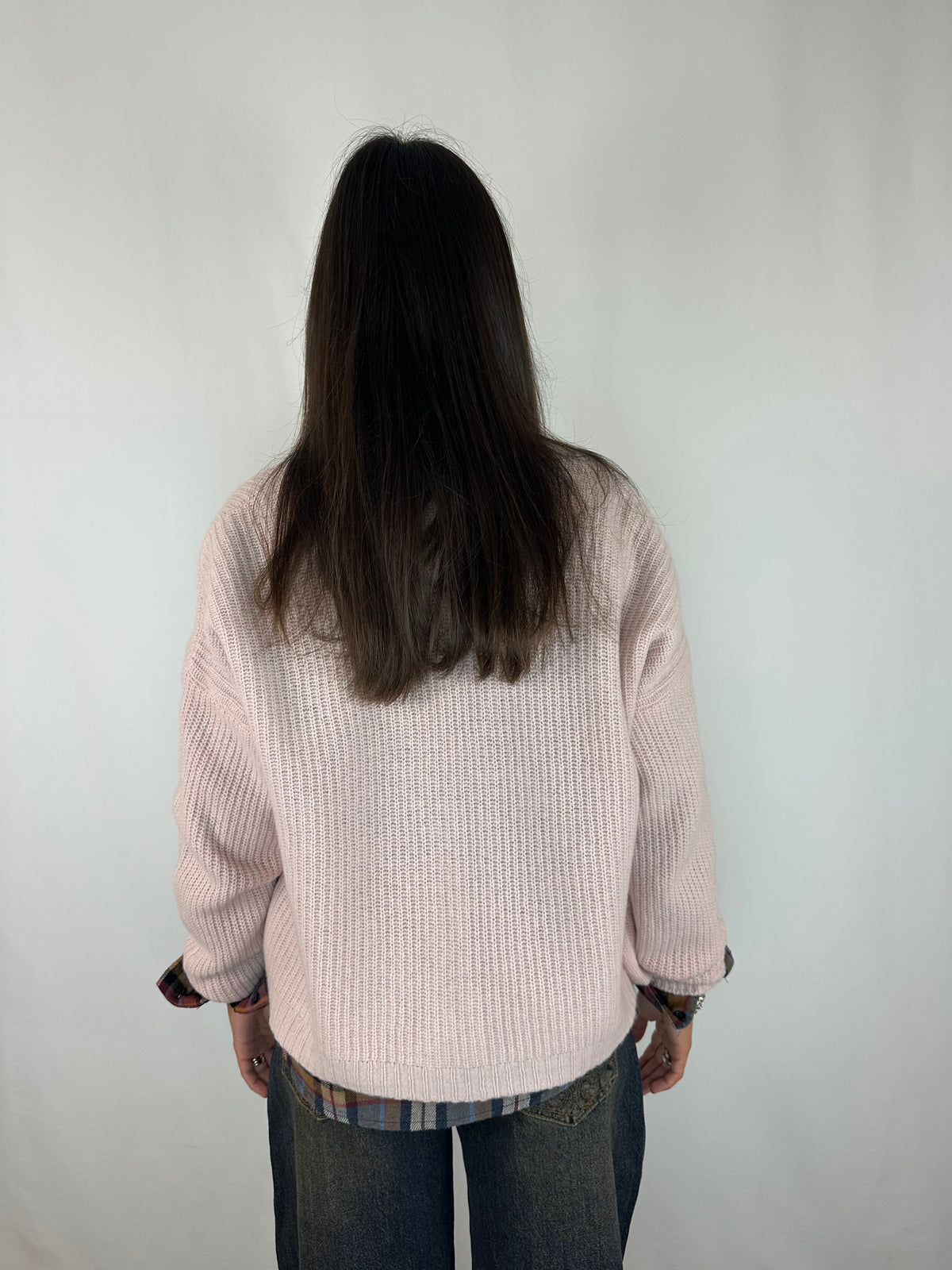 CARDIGAN ROSA 100% LANA MERINO