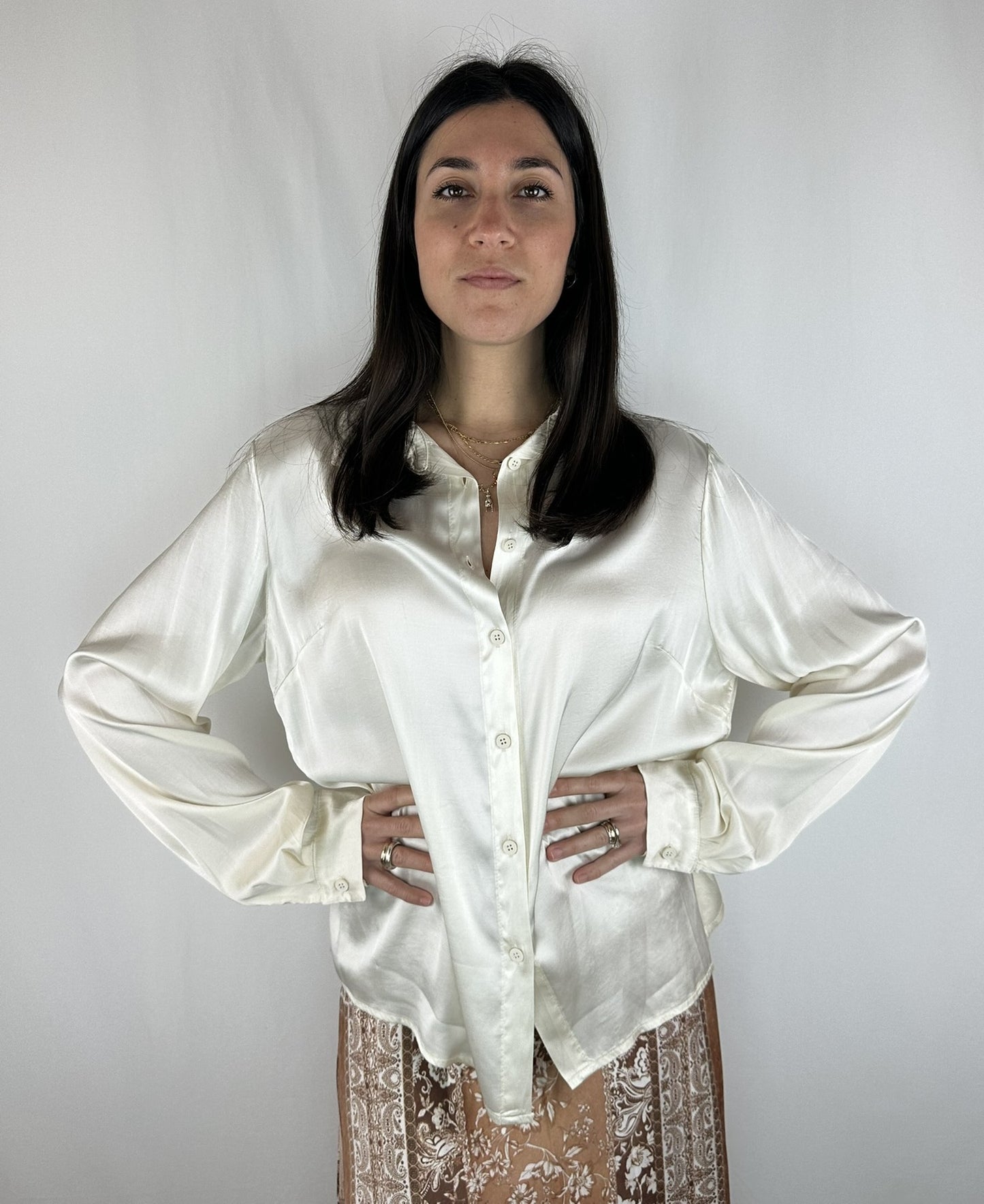 CAMICIA AVORIO VISCOSA