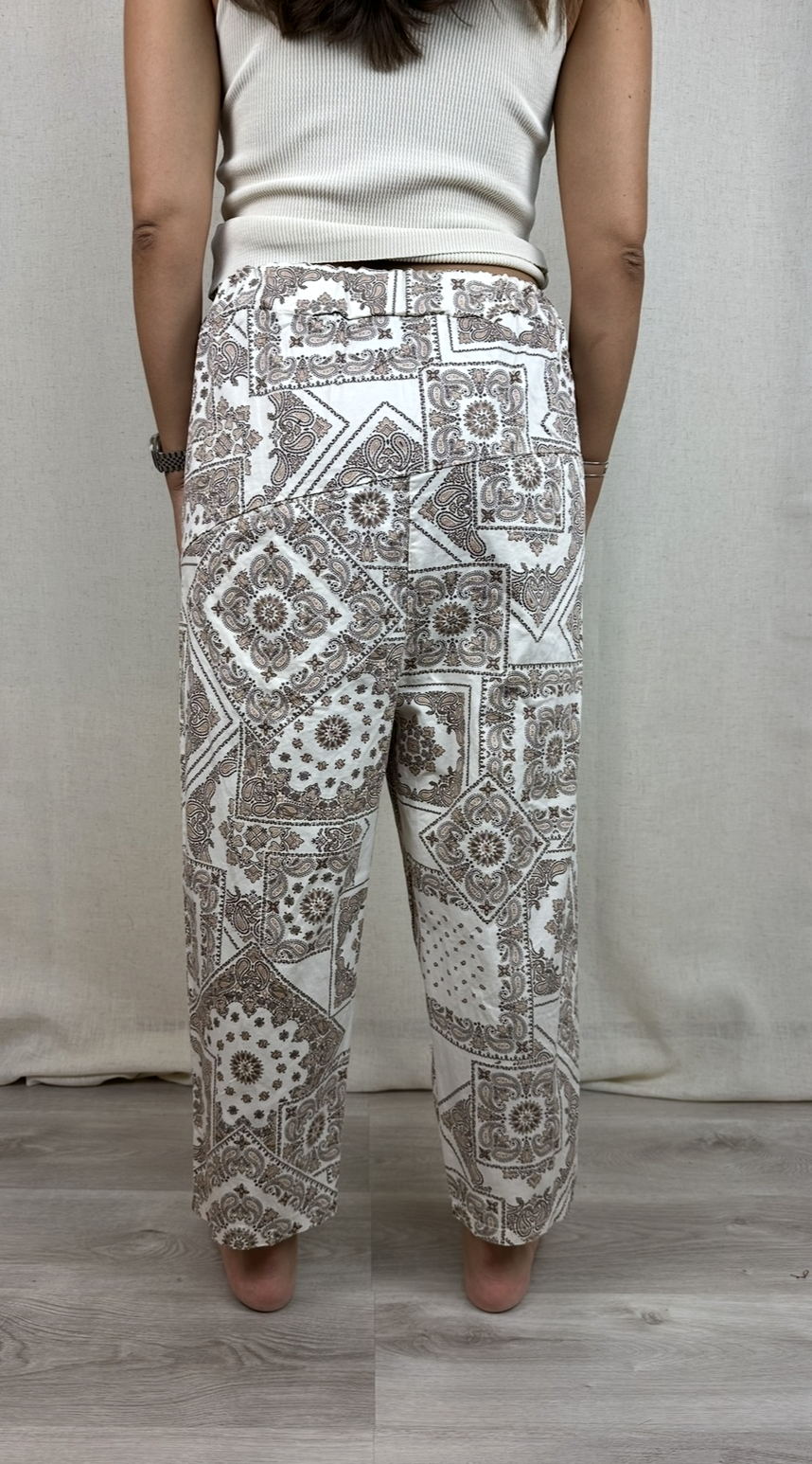 PANTALONE BANDANA PANNA