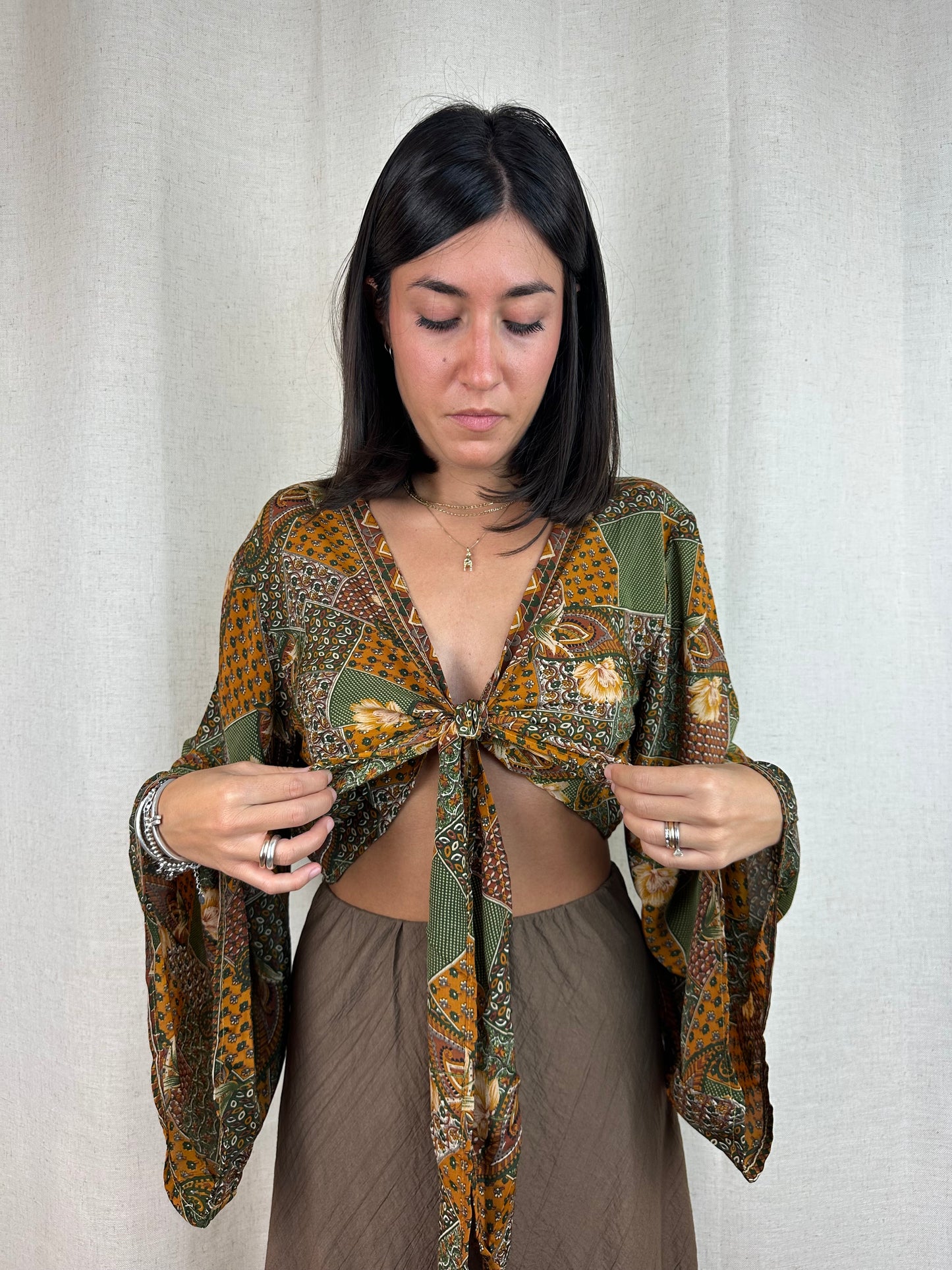 MAGLIA NODO IN FANTASIA MISTO SETA