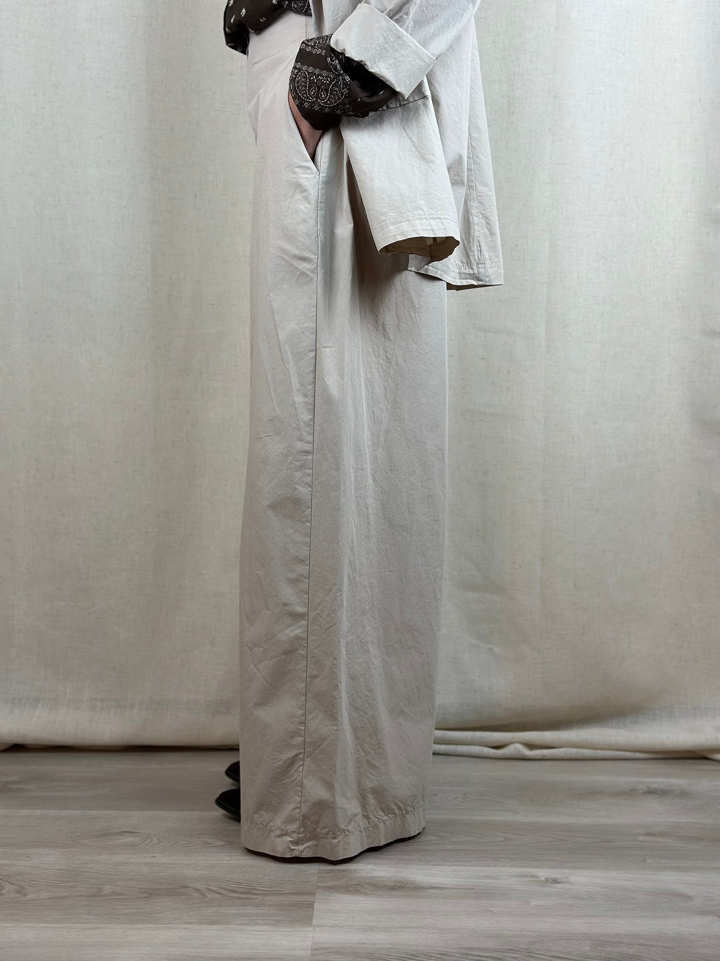 PANTALONI PALAZZO IN COTONE LEGGERO