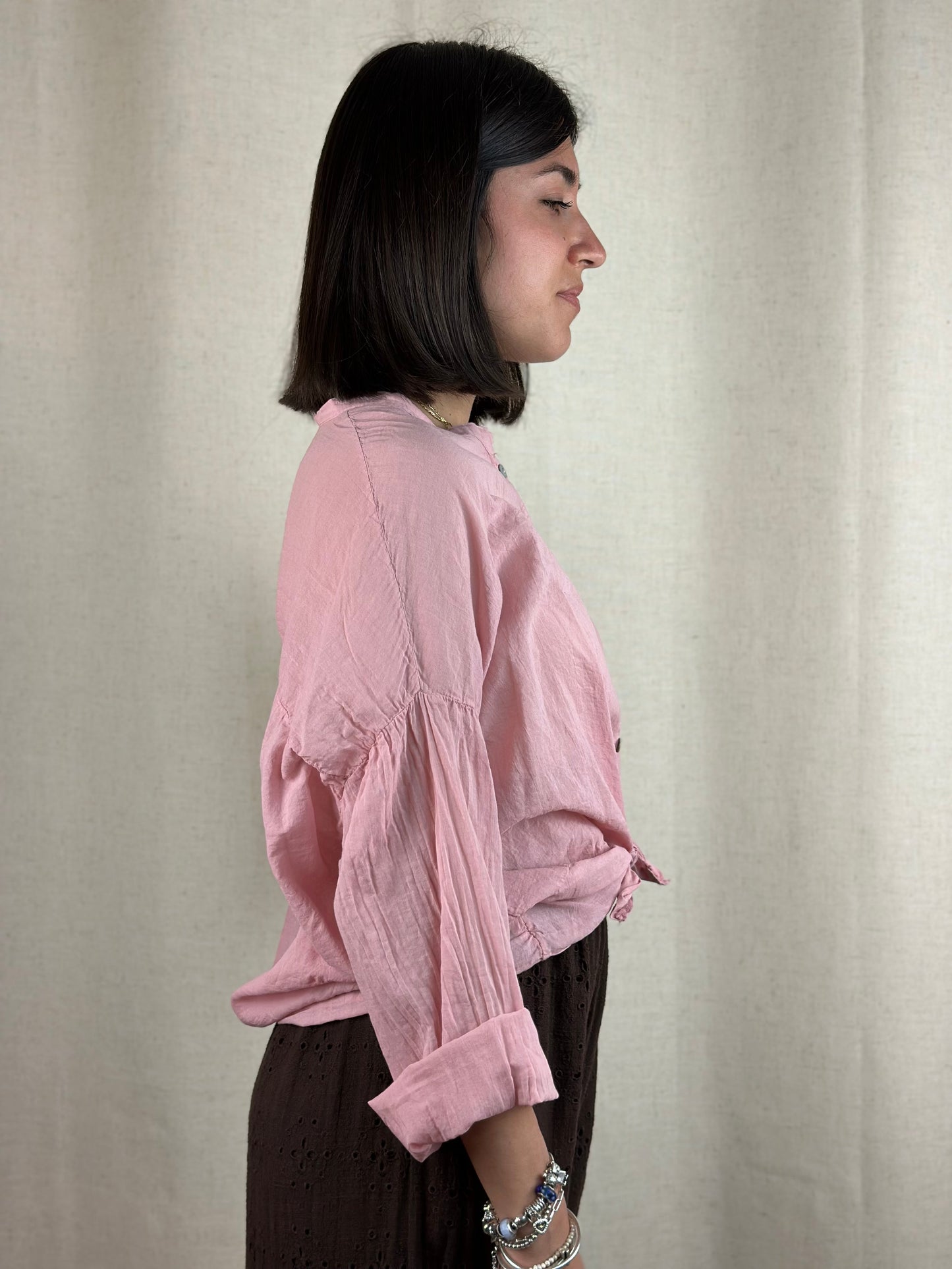 CAMICIA IN COTONE LEGGERISSIMA ROSA