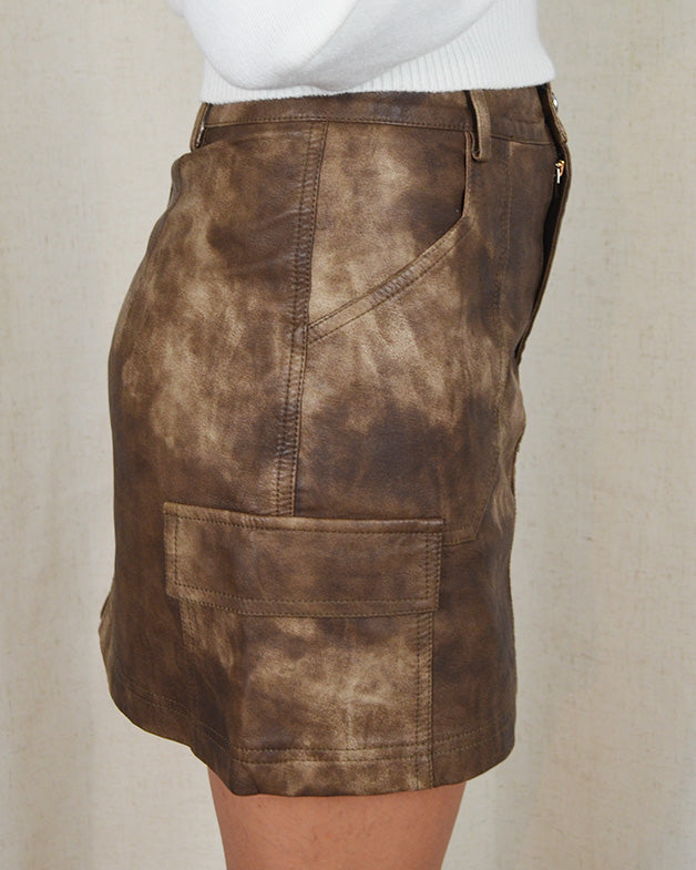 MINIGONNA ECOPELLE