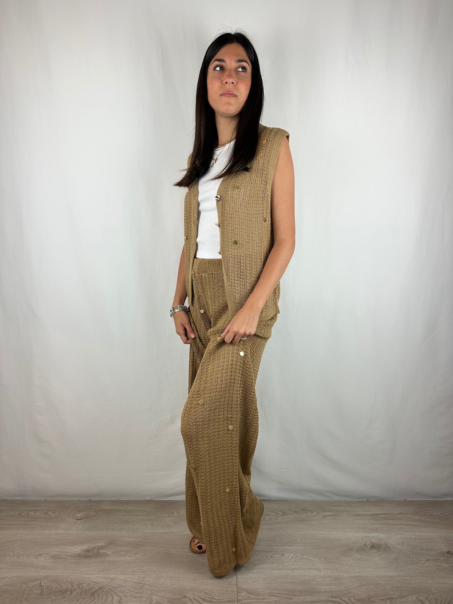 COMPLETO CAMEL MACRAME