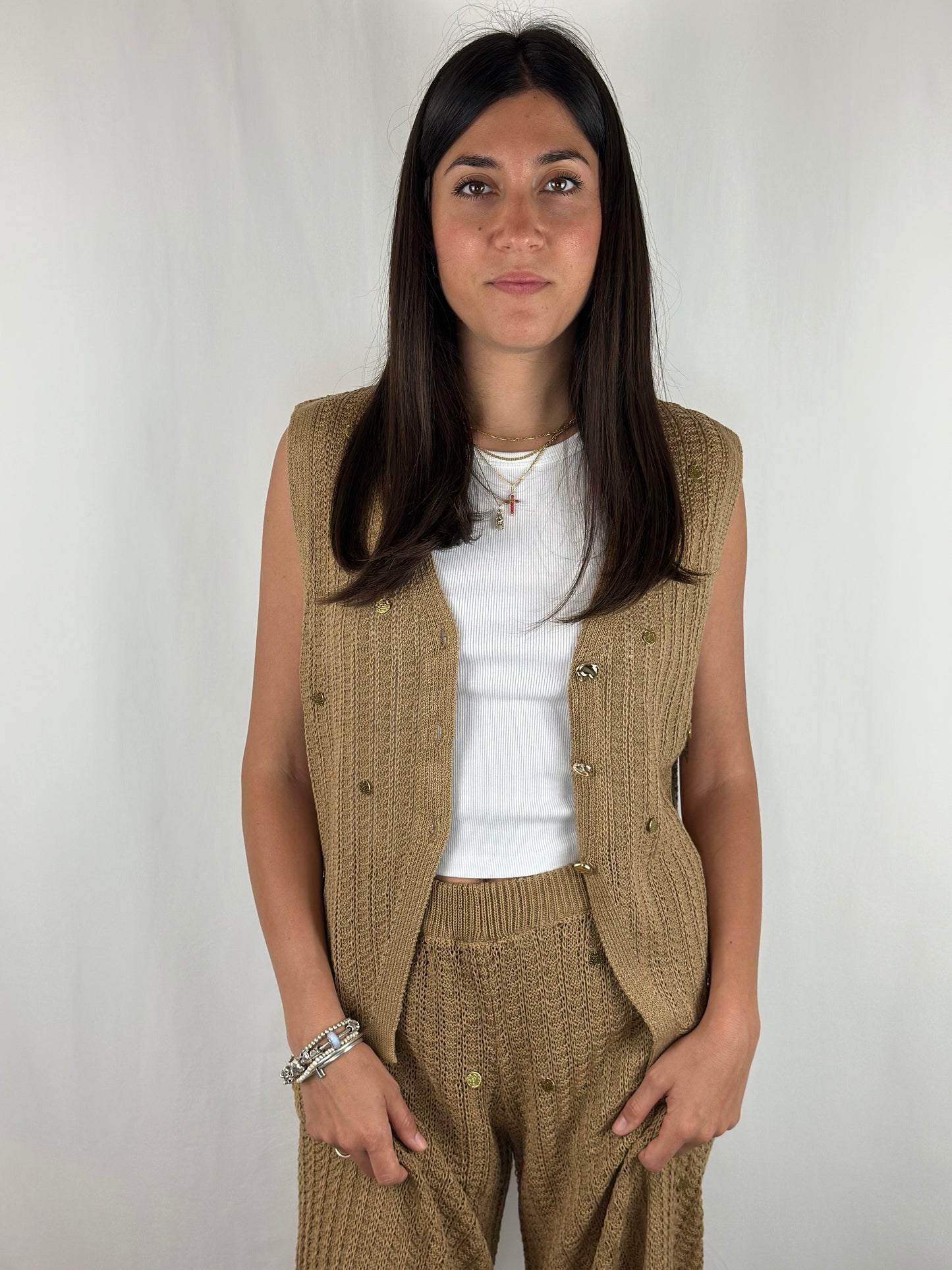 COMPLETO CAMEL MACRAME