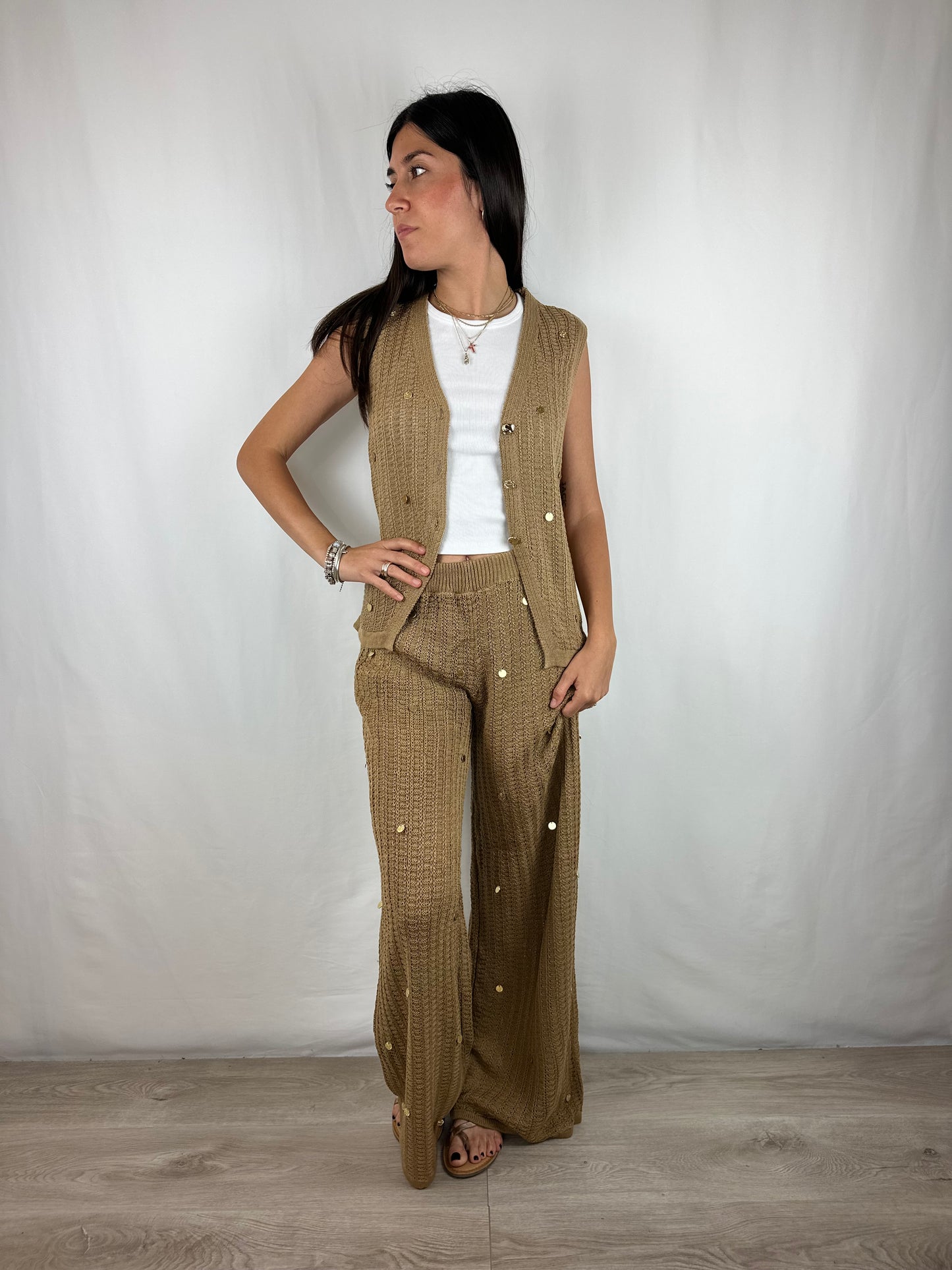 COMPLETO CAMEL MACRAME
