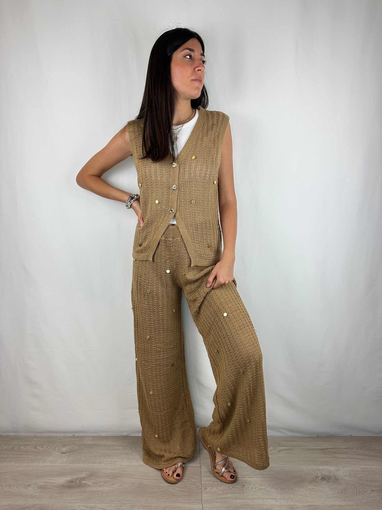 COMPLETO CAMEL MACRAME
