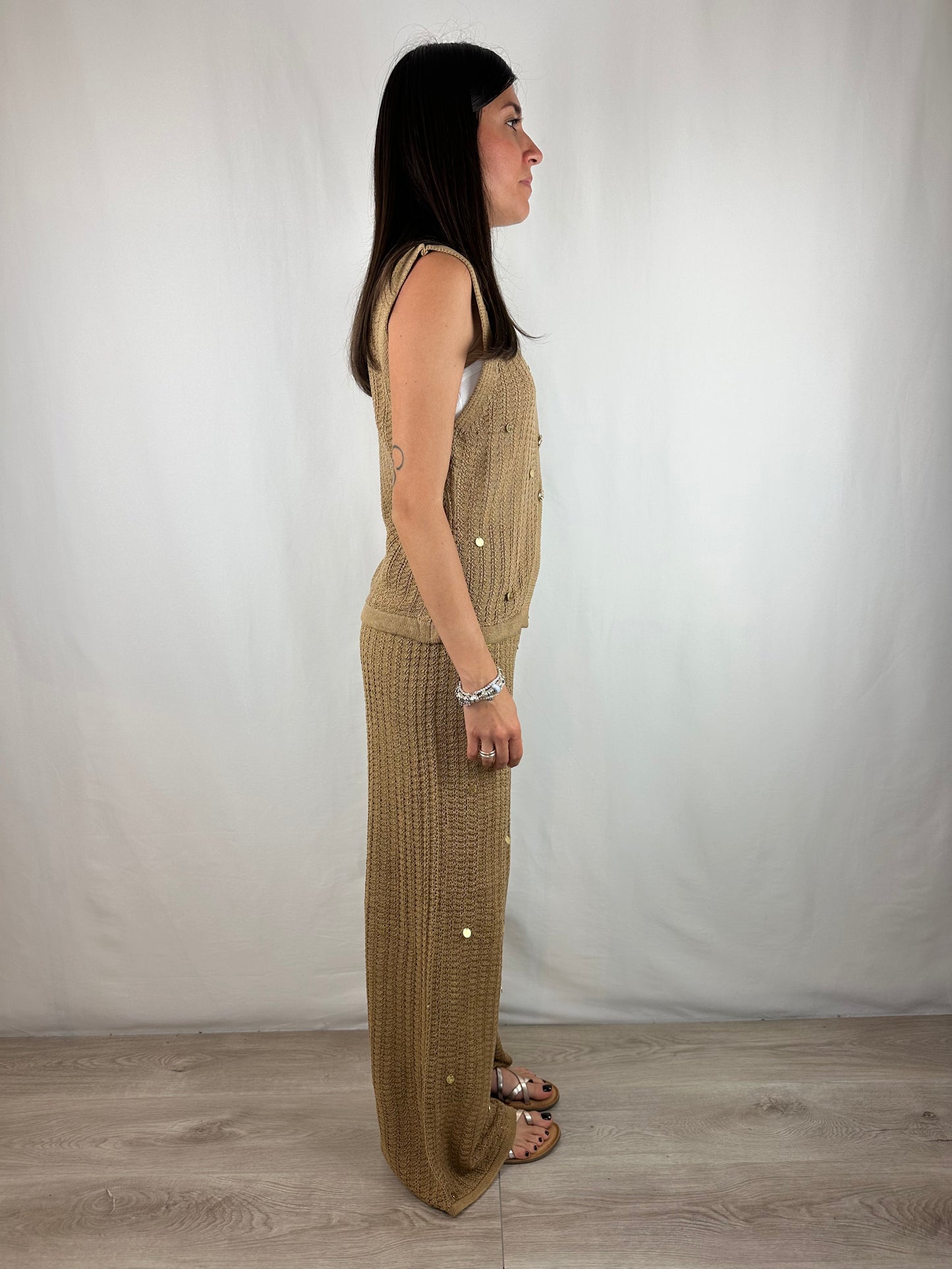 COMPLETO CAMEL MACRAME