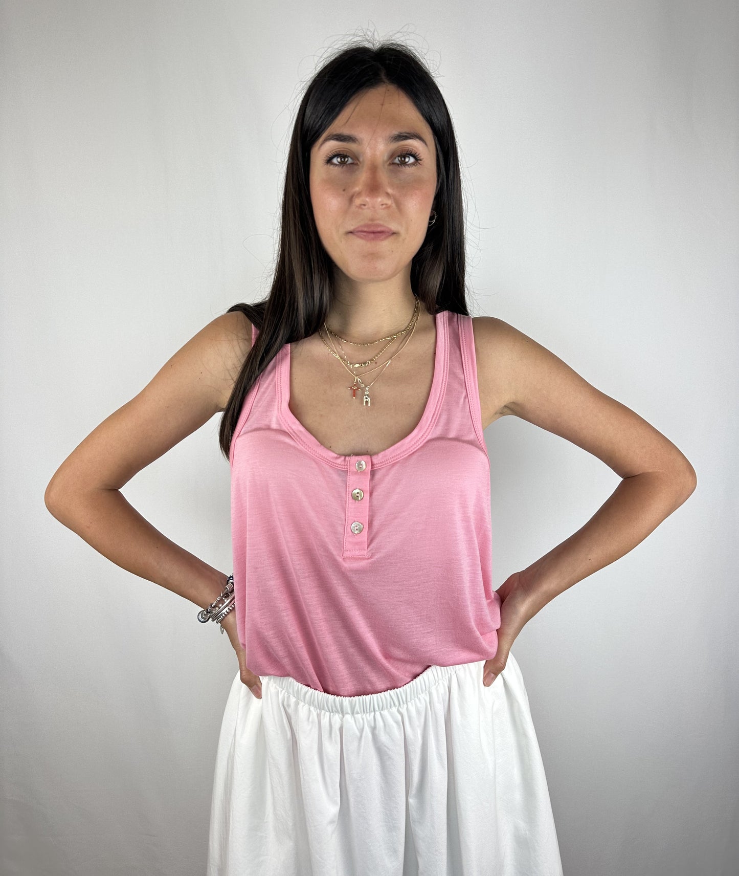 CANOTTA ROSA BOTTONCINI