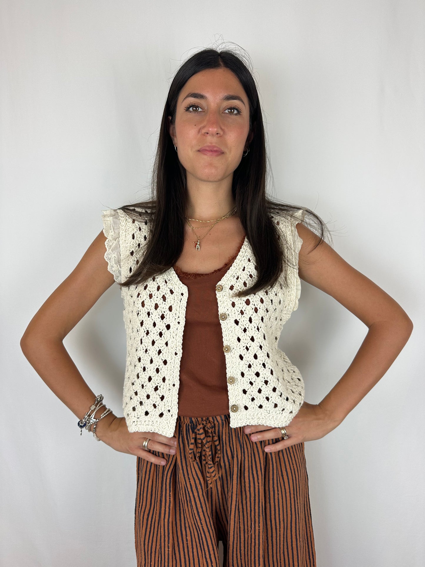 GILET MACRAME