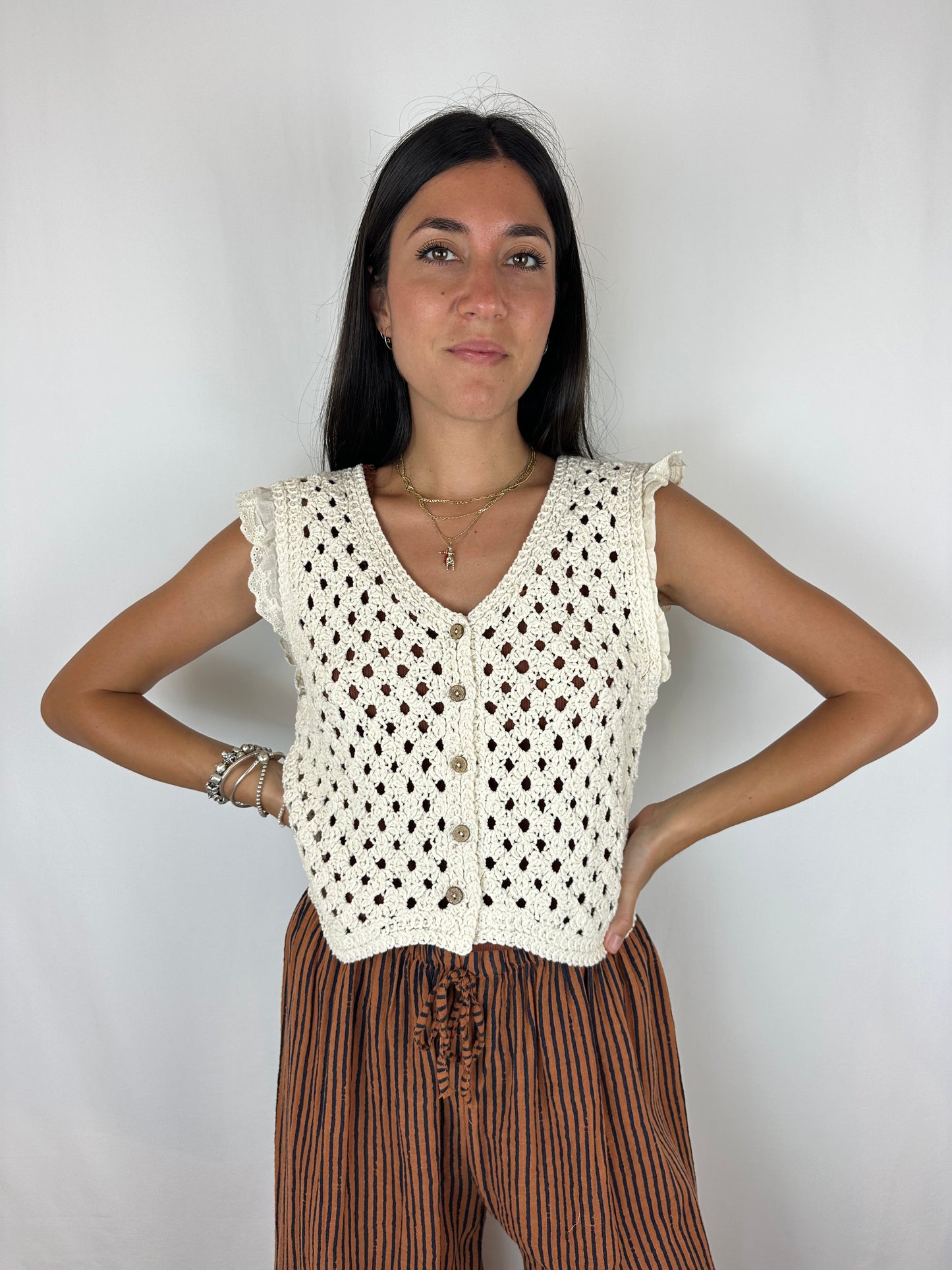 GILET MACRAME