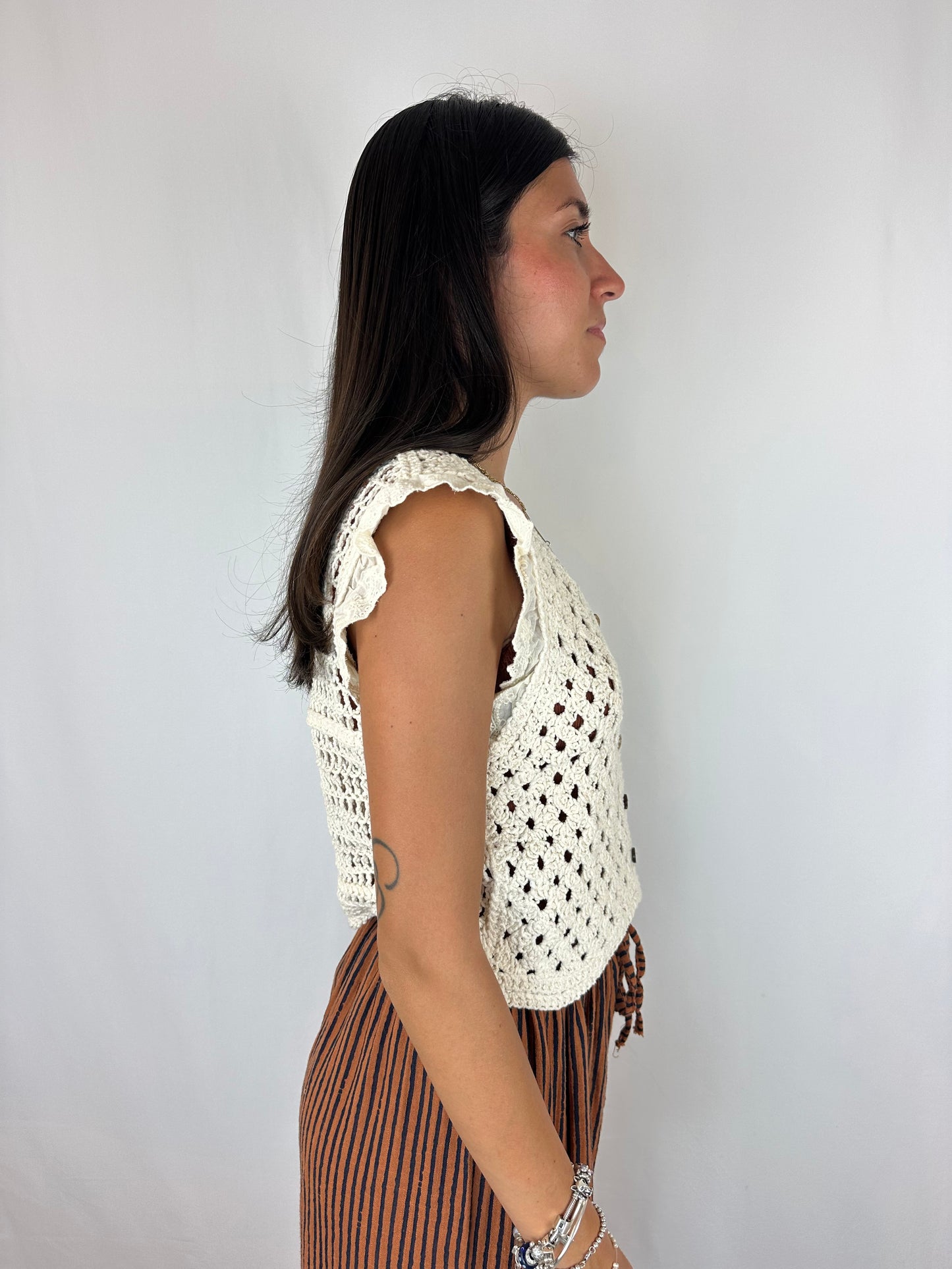 GILET MACRAME