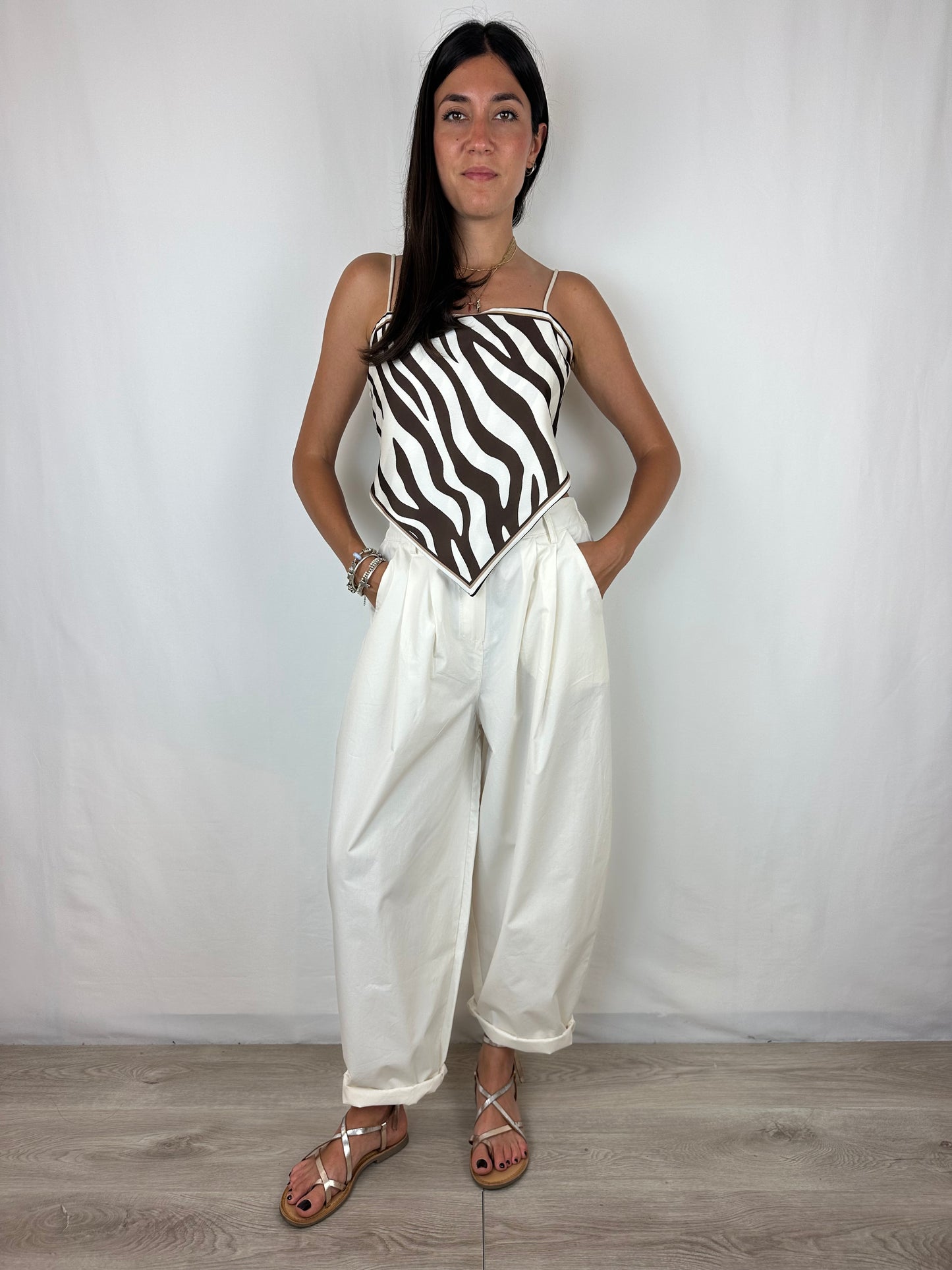 TOP FOULARD ANIMALIER