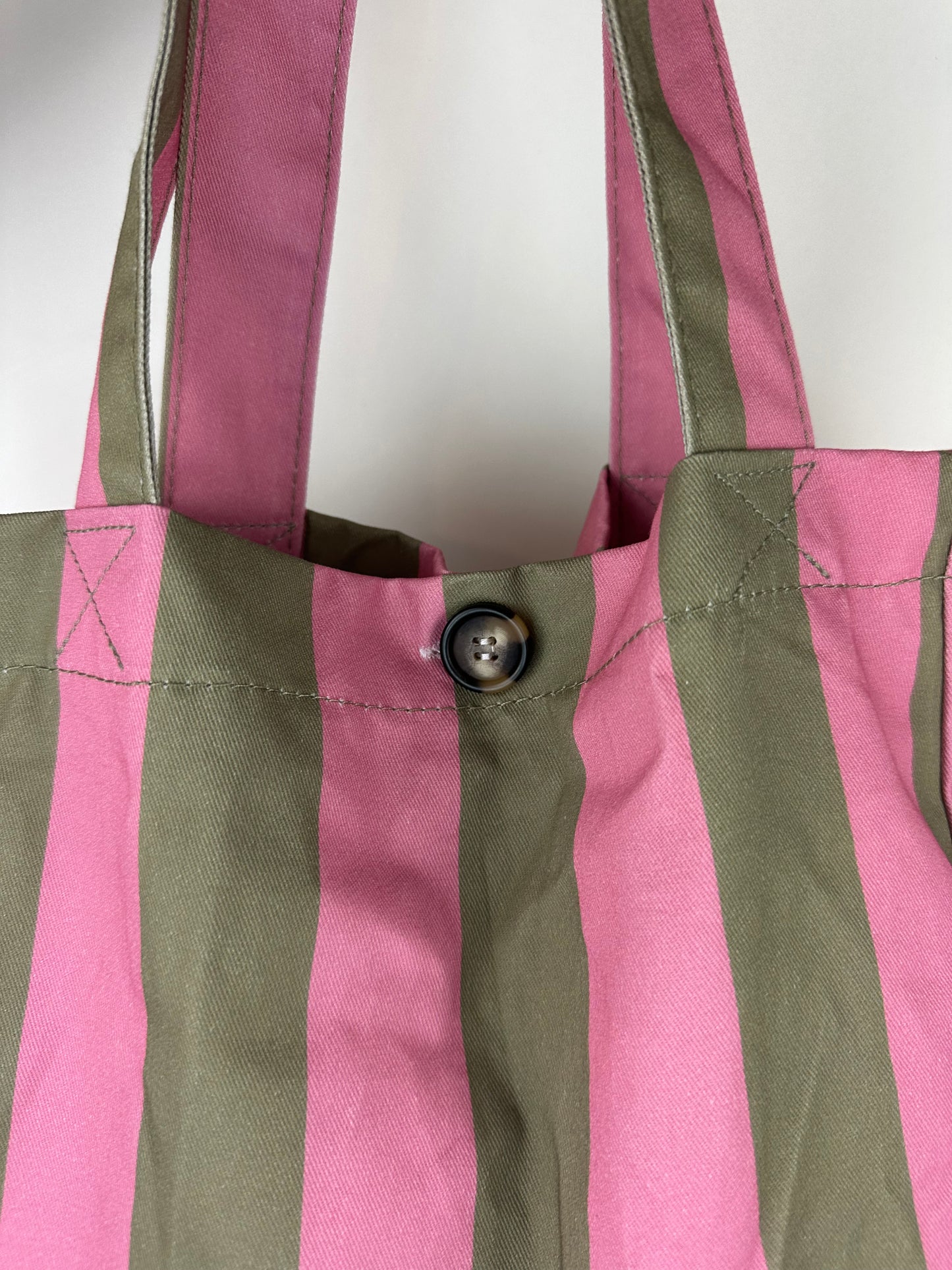 TOTE BAG RIGHE ROSA|TORTORA