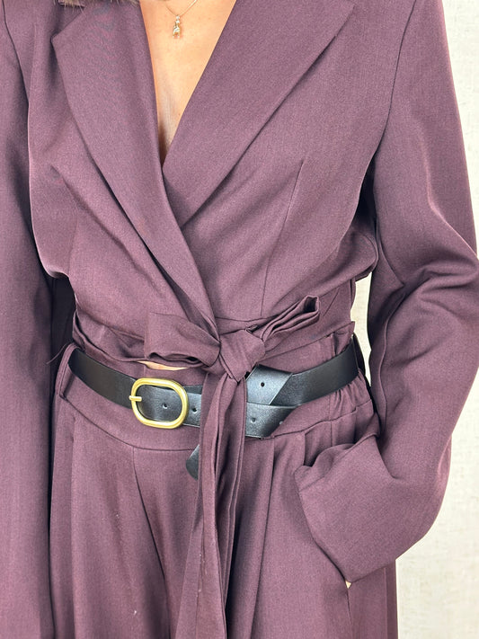 BLAZER CROP INCROCIATO VINACCIA