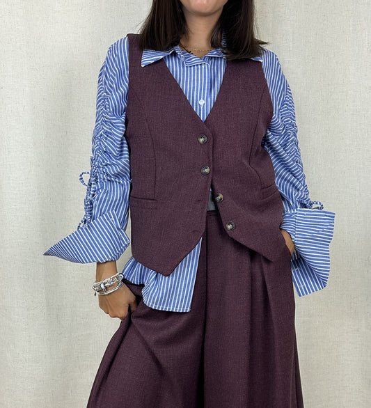 GILET BURGUNDY