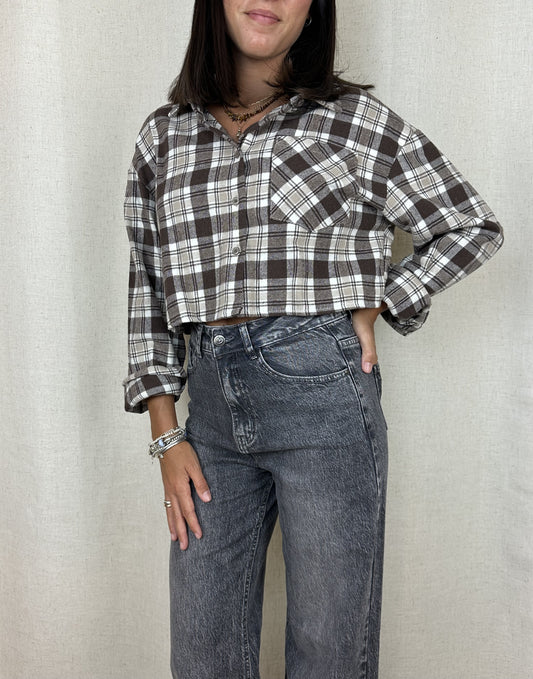 CAMICIA QUADRI CROP