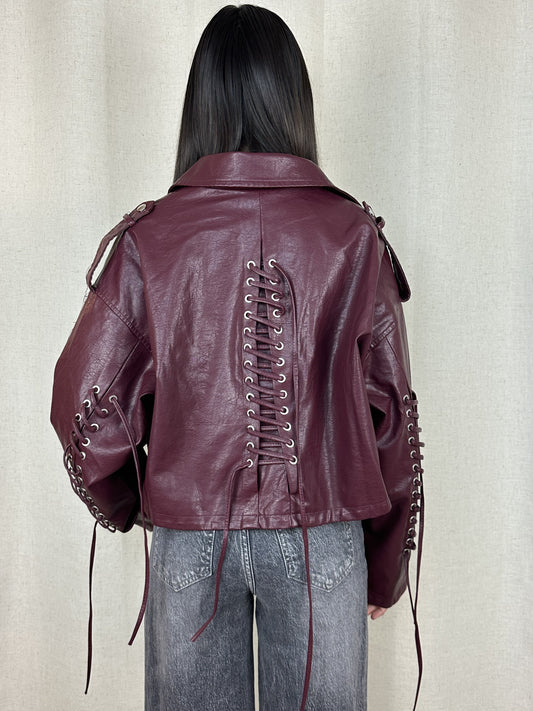 CHIODO ECOPELLE BURGUNDY