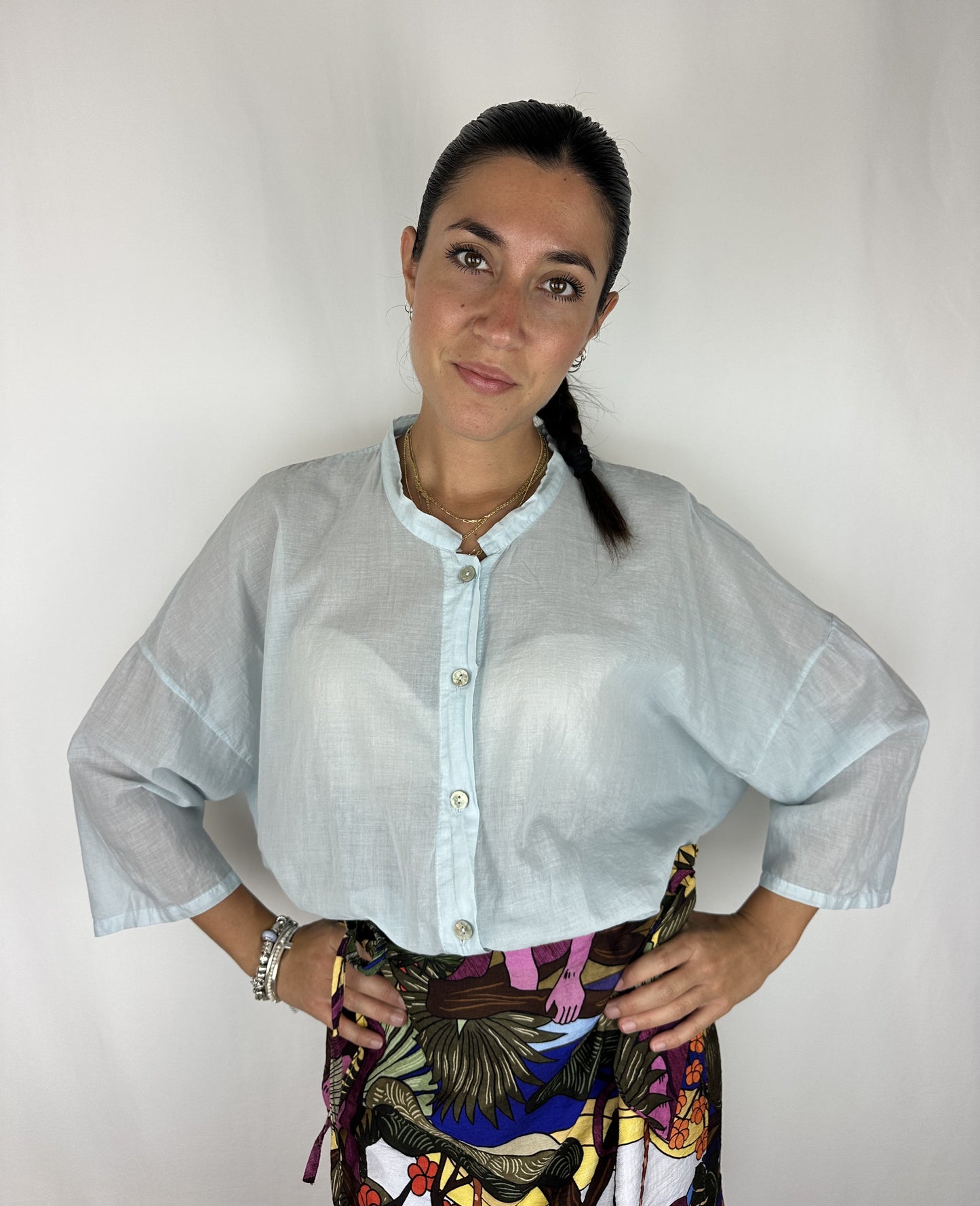 CAMICIA AZZURRA COTONE
