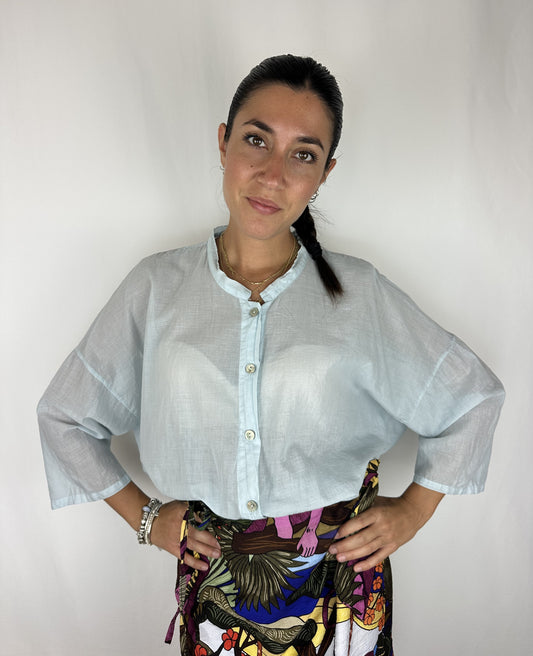 CAMICIA AZZURRA COTONE