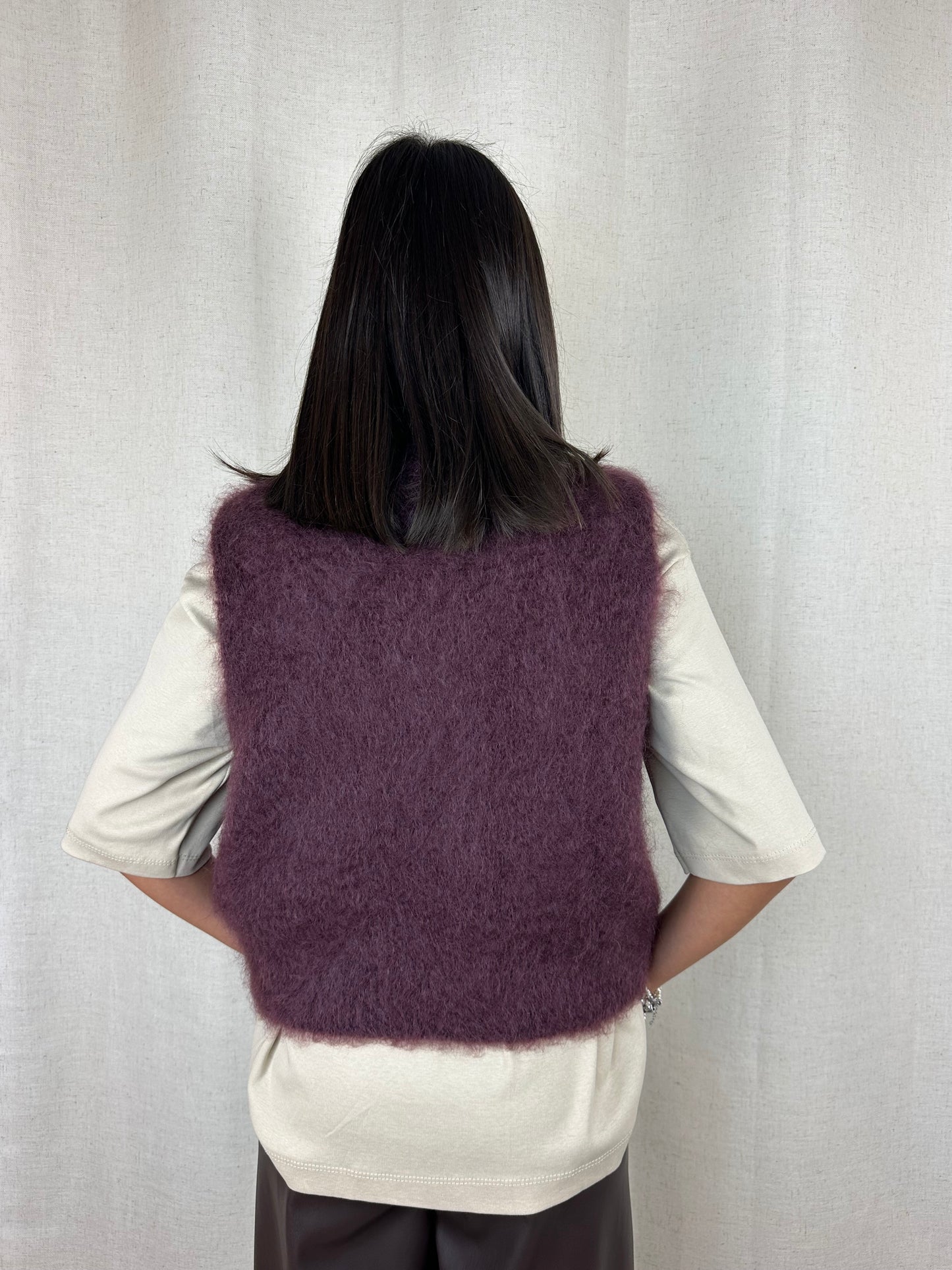 GILET IN LANA VINACCIA