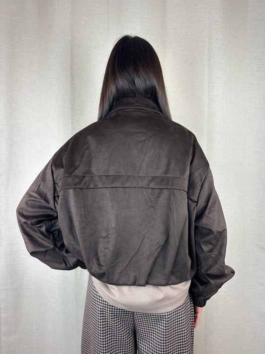 BOMBER MARRONE SUEDE